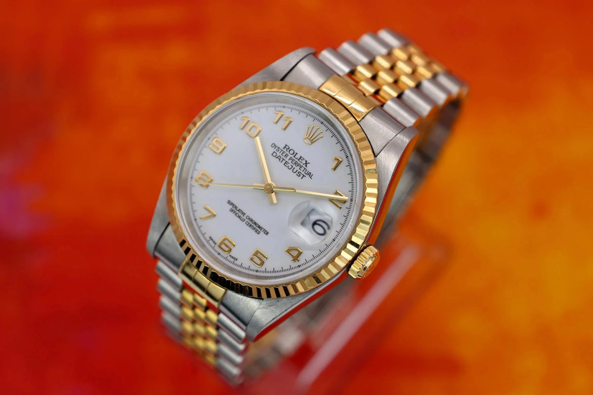 1998 Datejust Ref. 16233 | White Arabic Numeral Dial - Sierra Time Co