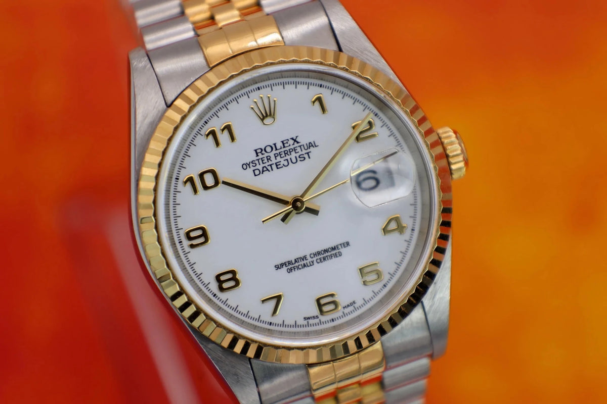 1998 Datejust Ref. 16233 | White Arabic Numeral Dial - Sierra Time Co