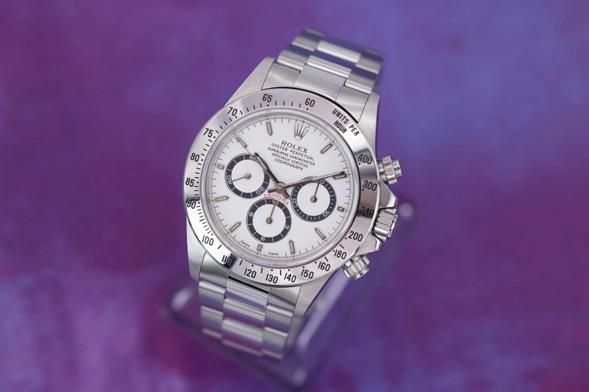 1998 Rolex Daytona Ref. 16520 White Dial | Box and Papers - Sierra Time Co