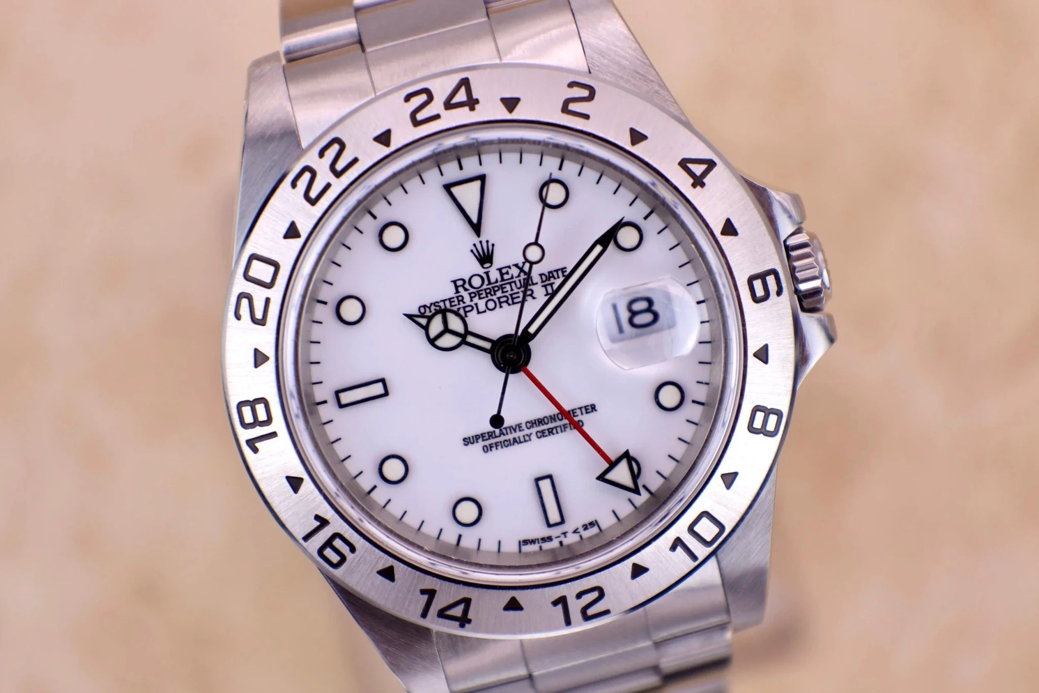 1998 Rolex Explorer II Ref. 16570 Polar | Creamy Tritium - Sierra Time Co