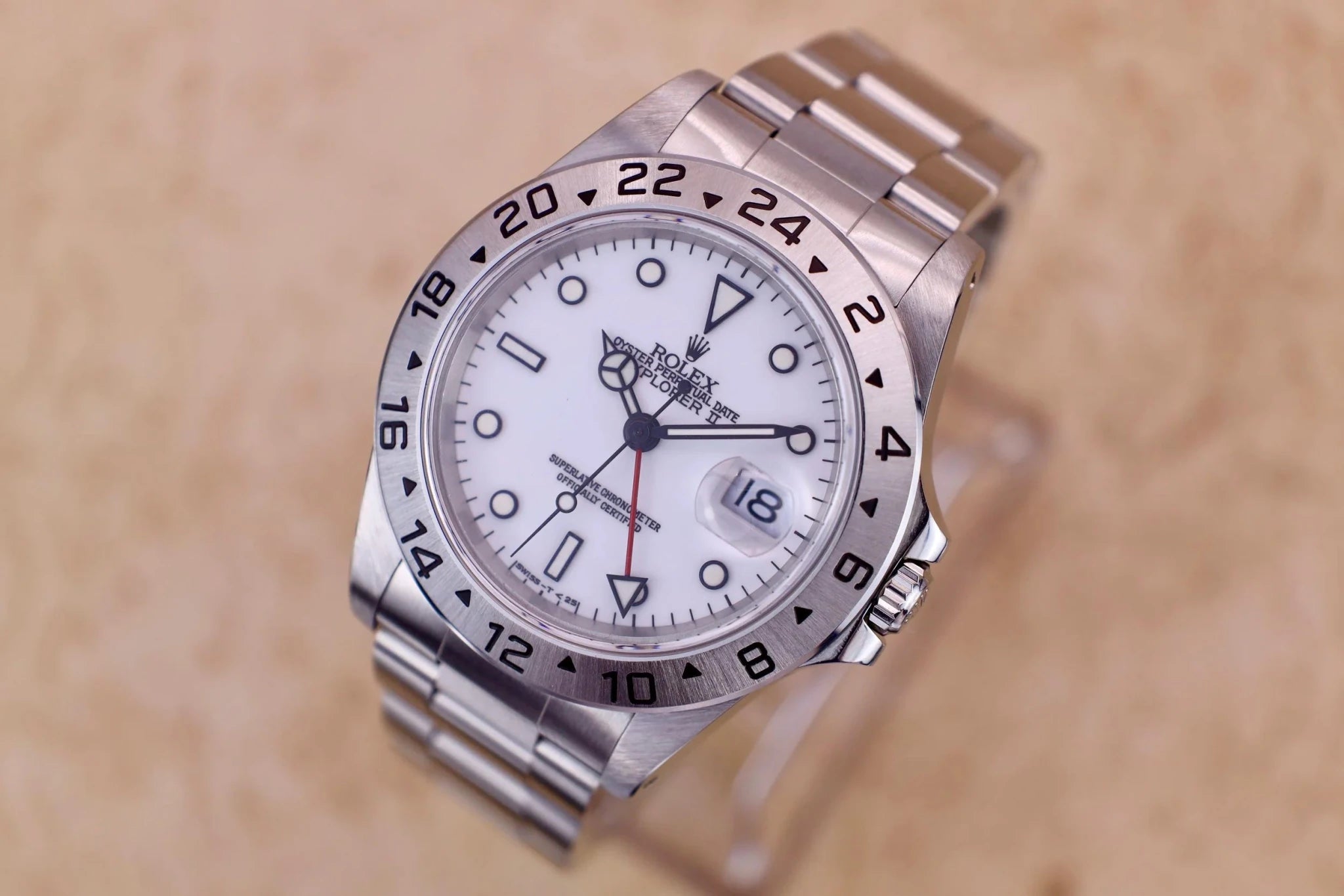 1998 Rolex Explorer II Ref. 16570 Polar | Creamy Tritium - Sierra Time Co