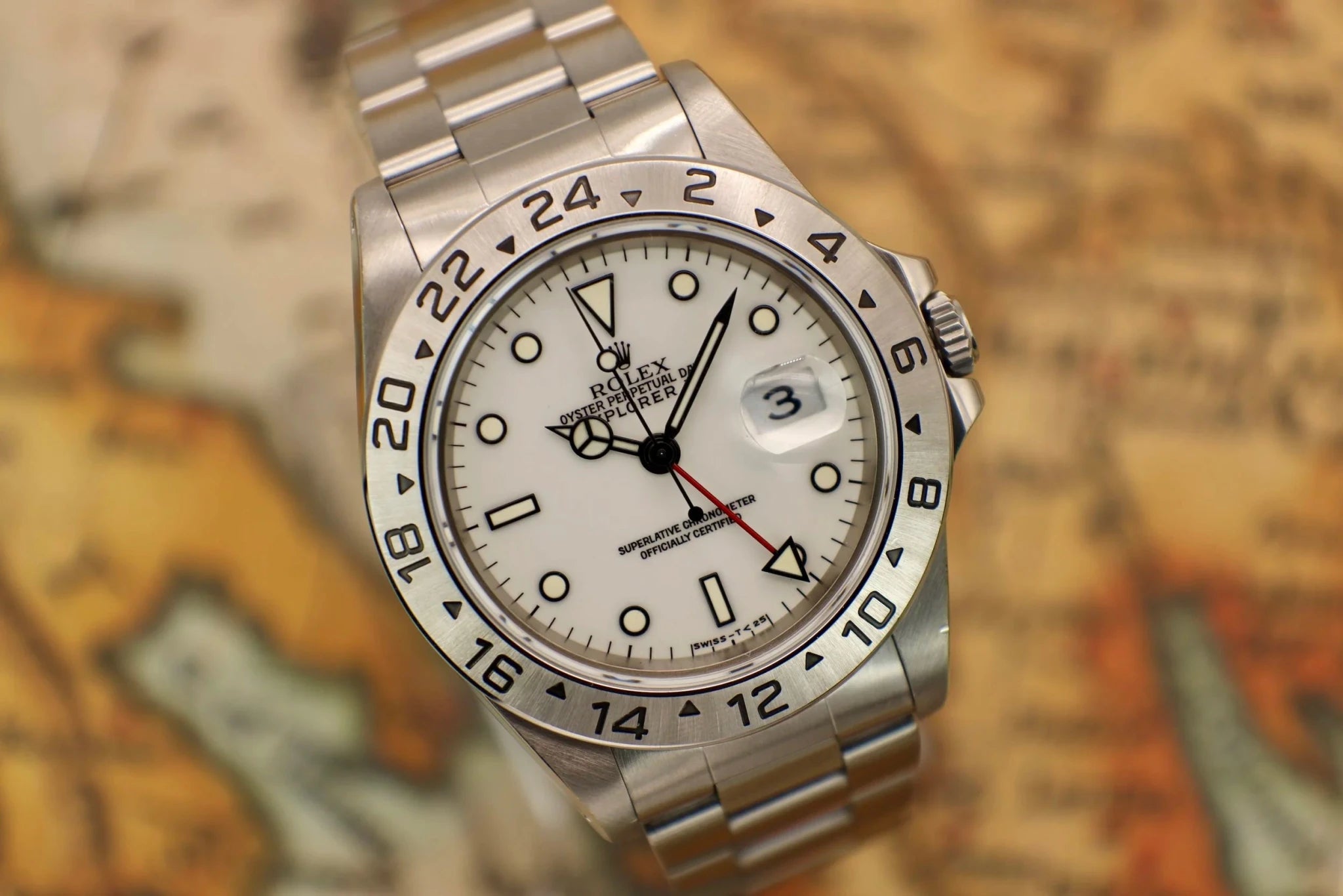 1998 Rolex Explorer II Ref. 16570 Polar | Creamy Tritium | Box and Papers | Serviced - Sierra Time Co