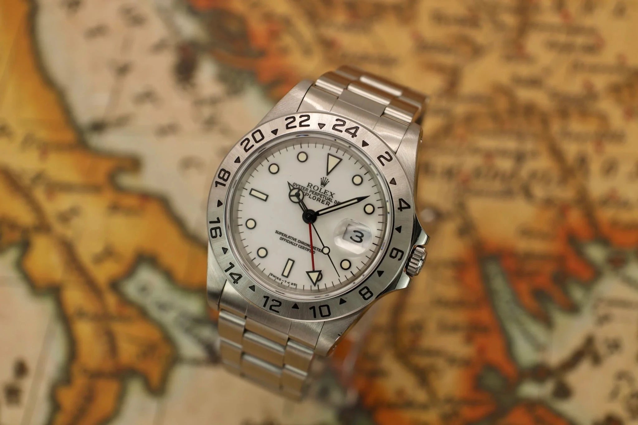 1998 Rolex Explorer II Ref. 16570 Polar | Creamy Tritium | Box and Papers | Serviced - Sierra Time Co