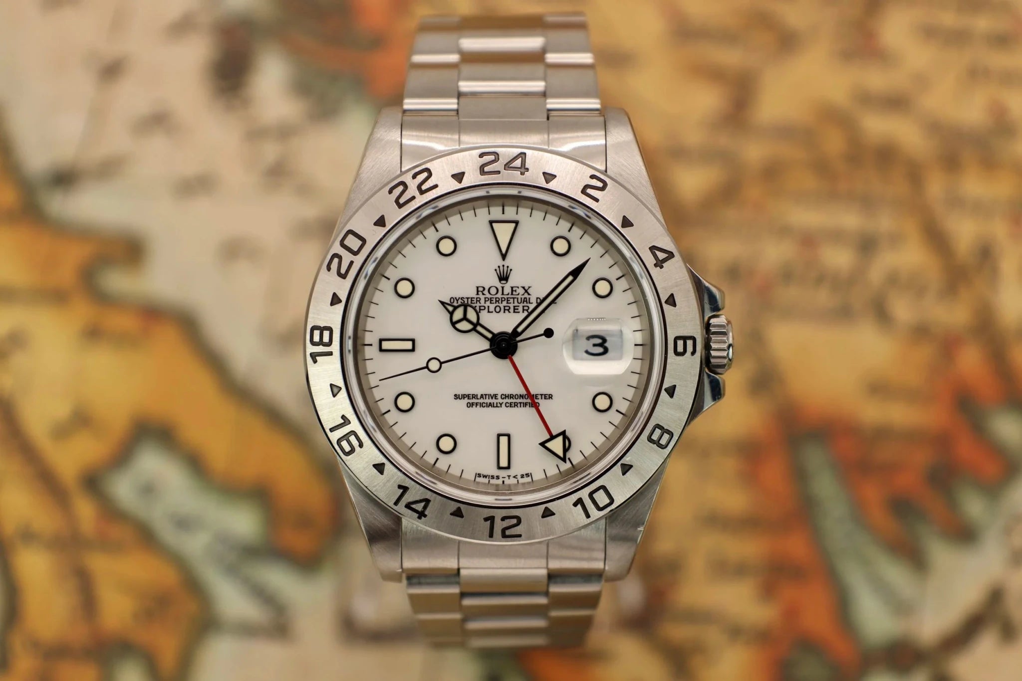 1998 Rolex Explorer II Ref. 16570 Polar | Creamy Tritium | Box and Papers | Serviced - Sierra Time Co