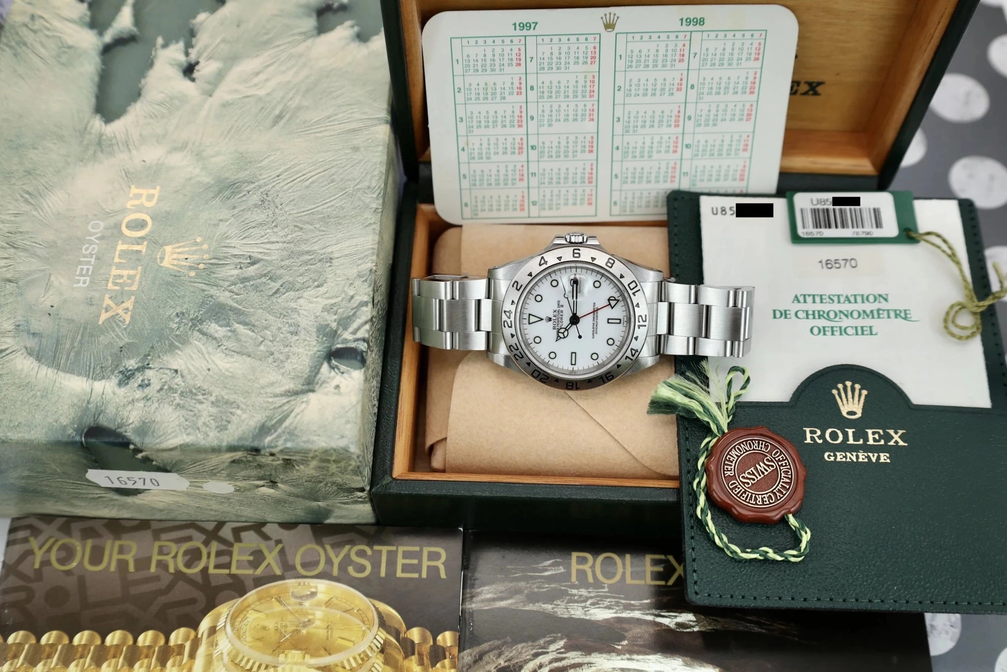 1998 Rolex Explorer II Ref. 16570 Polar | Full Set - Sierra Time Co