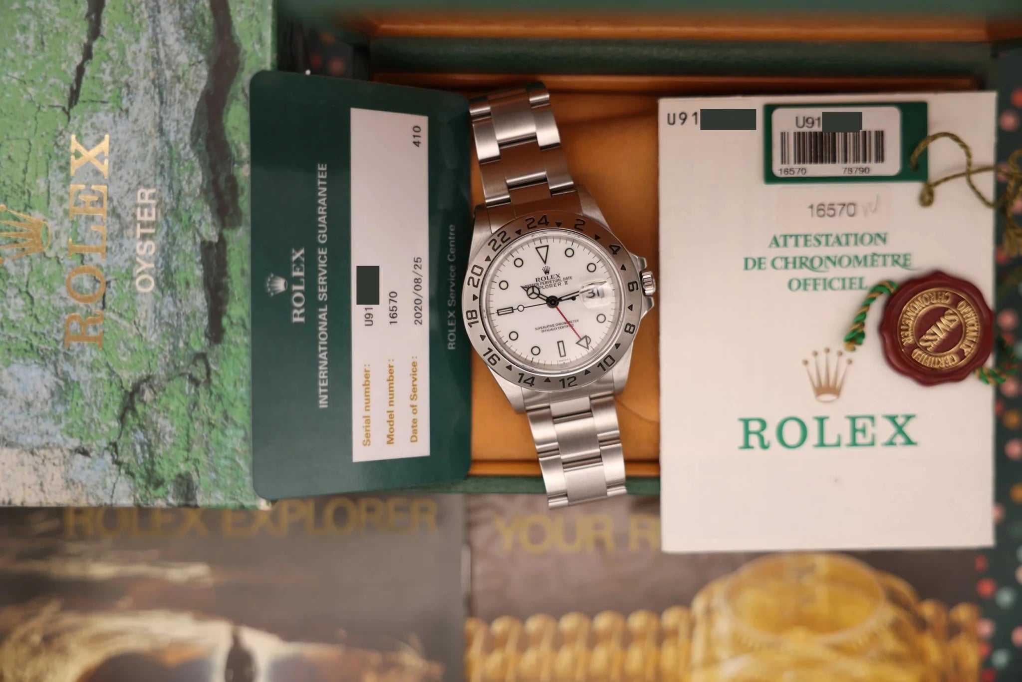 1998 Rolex Explorer II Ref. 16570 Polar | Full Set | Serviced - Sierra Time Co