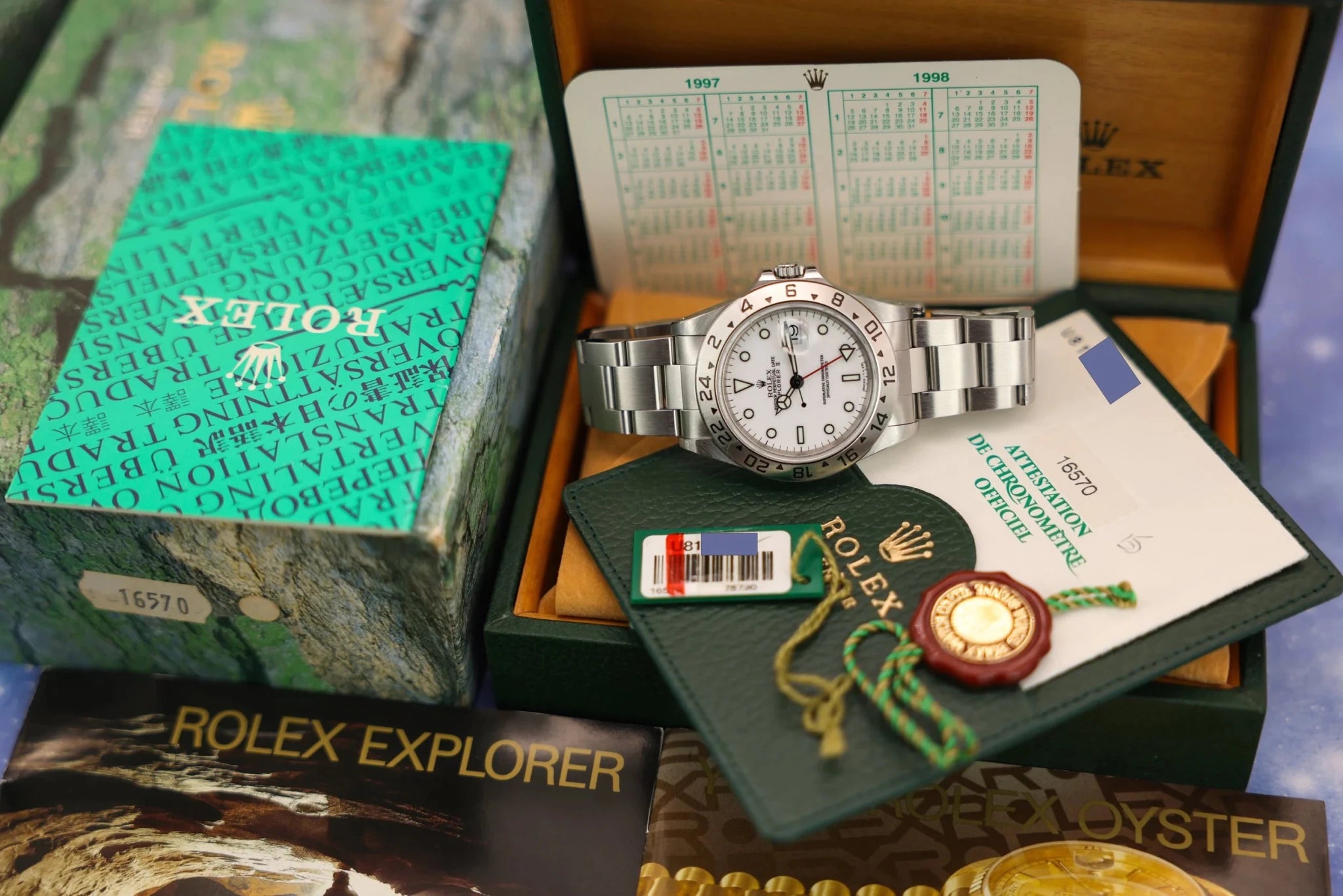 1998 Rolex Explorer II Ref. 16570 Polar | Tritanova Dial | Full Set - Sierra Time Co