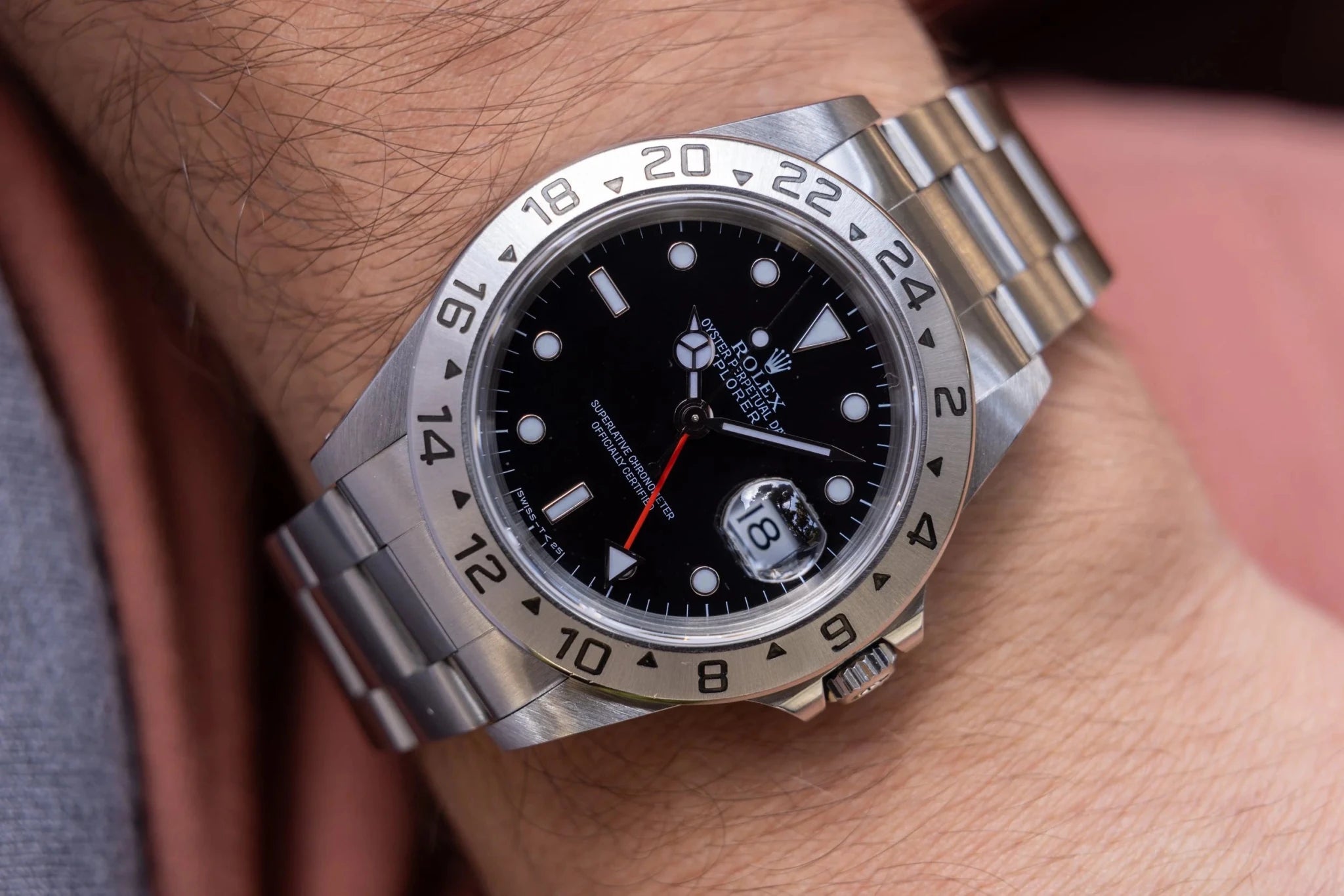 1998 Rolex Explorer II Ref. 16570 | Tritanova Dial | Box and Papers - Sierra Time Co