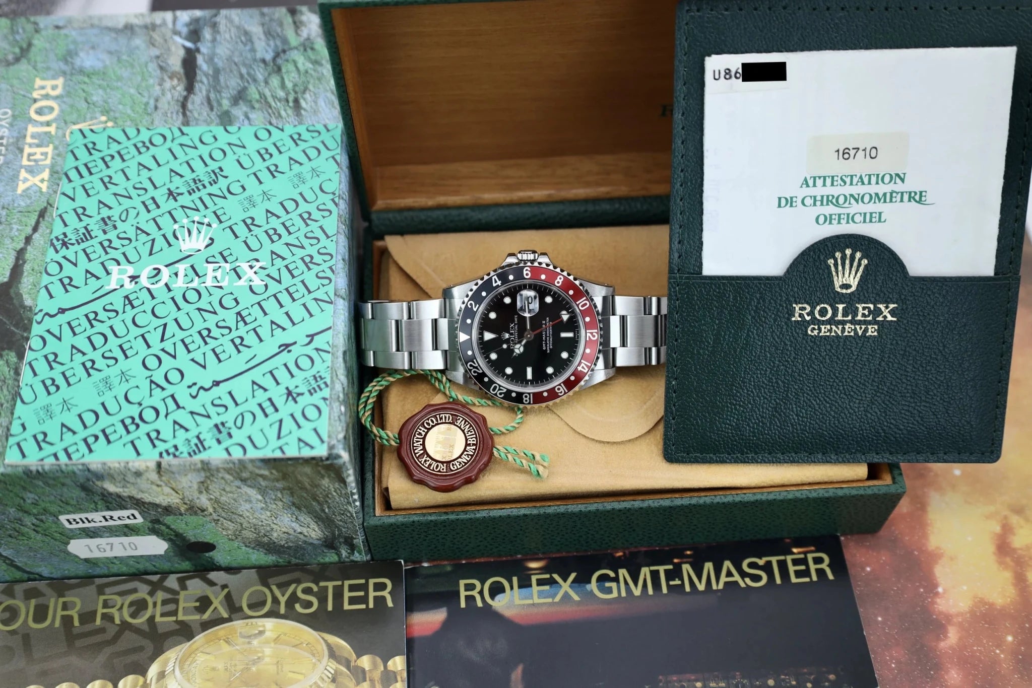 1998 Rolex GMT II Master II Ref. 16710 | Coke | Box and Papers - Sierra Time Co