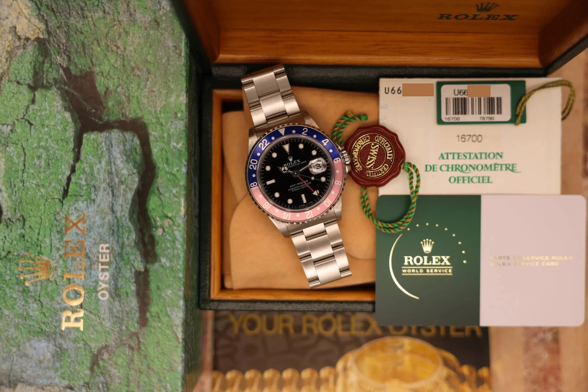 1998 Rolex GMT Master II Ref. 16700 Pepsi | 2024 RSC Card | Box and Papers - Sierra Time Co