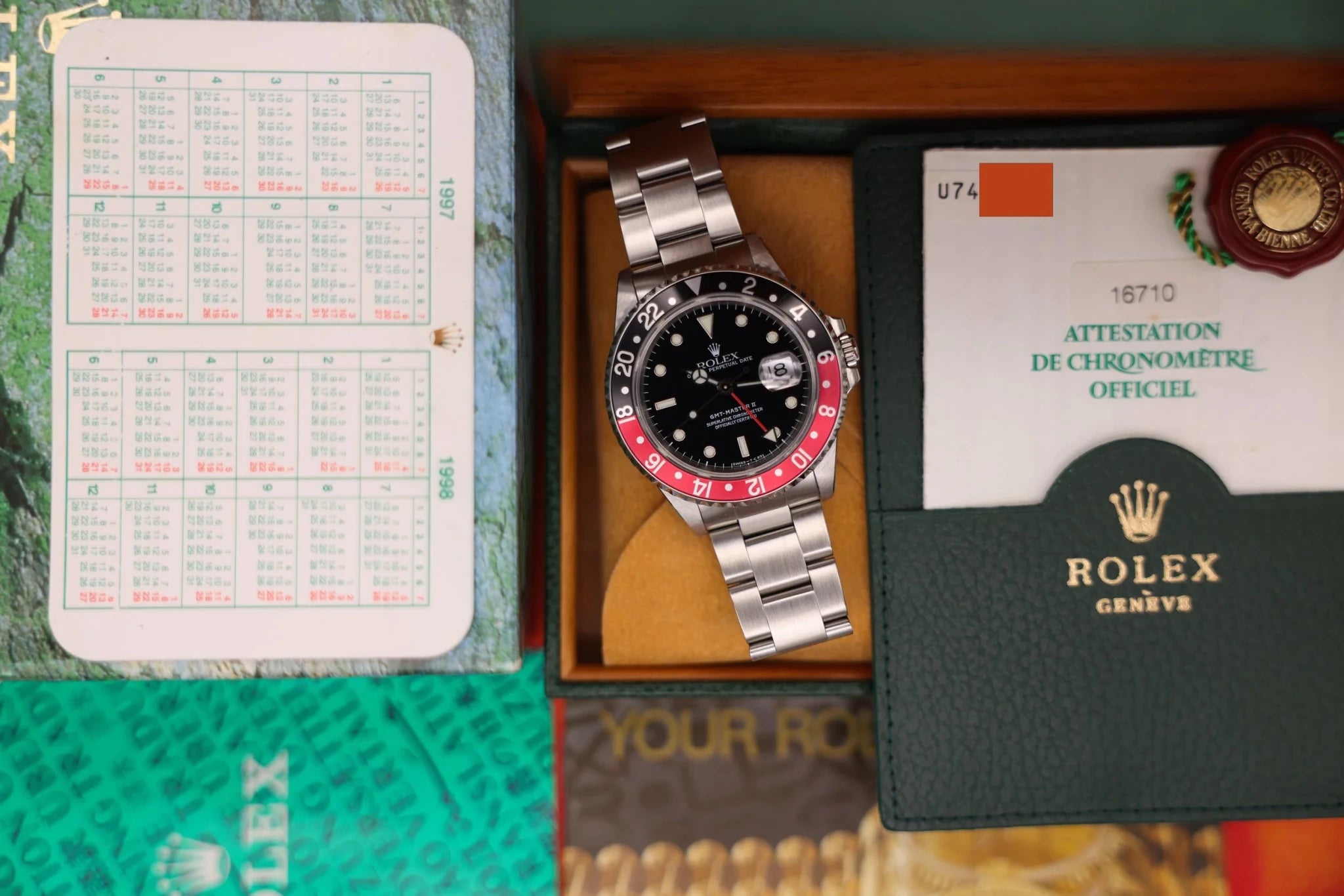 1998 Rolex GMT Master II Ref. 16710 Coke | Box and Papers - Sierra Time Co