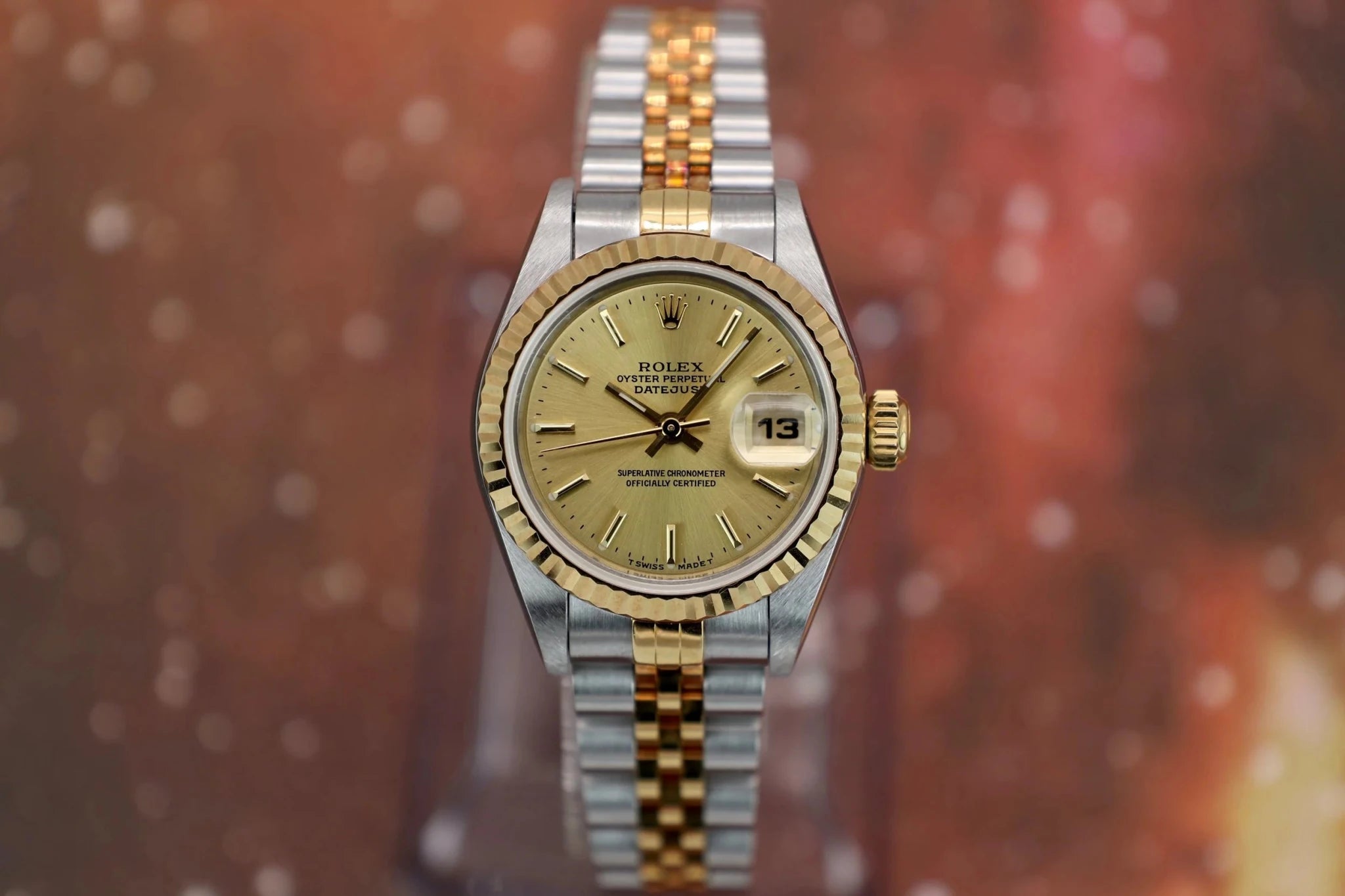 1998 Rolex Ladies Datejust Ref. 69173 | Champagne Dial | Papers - Sierra Time Co
