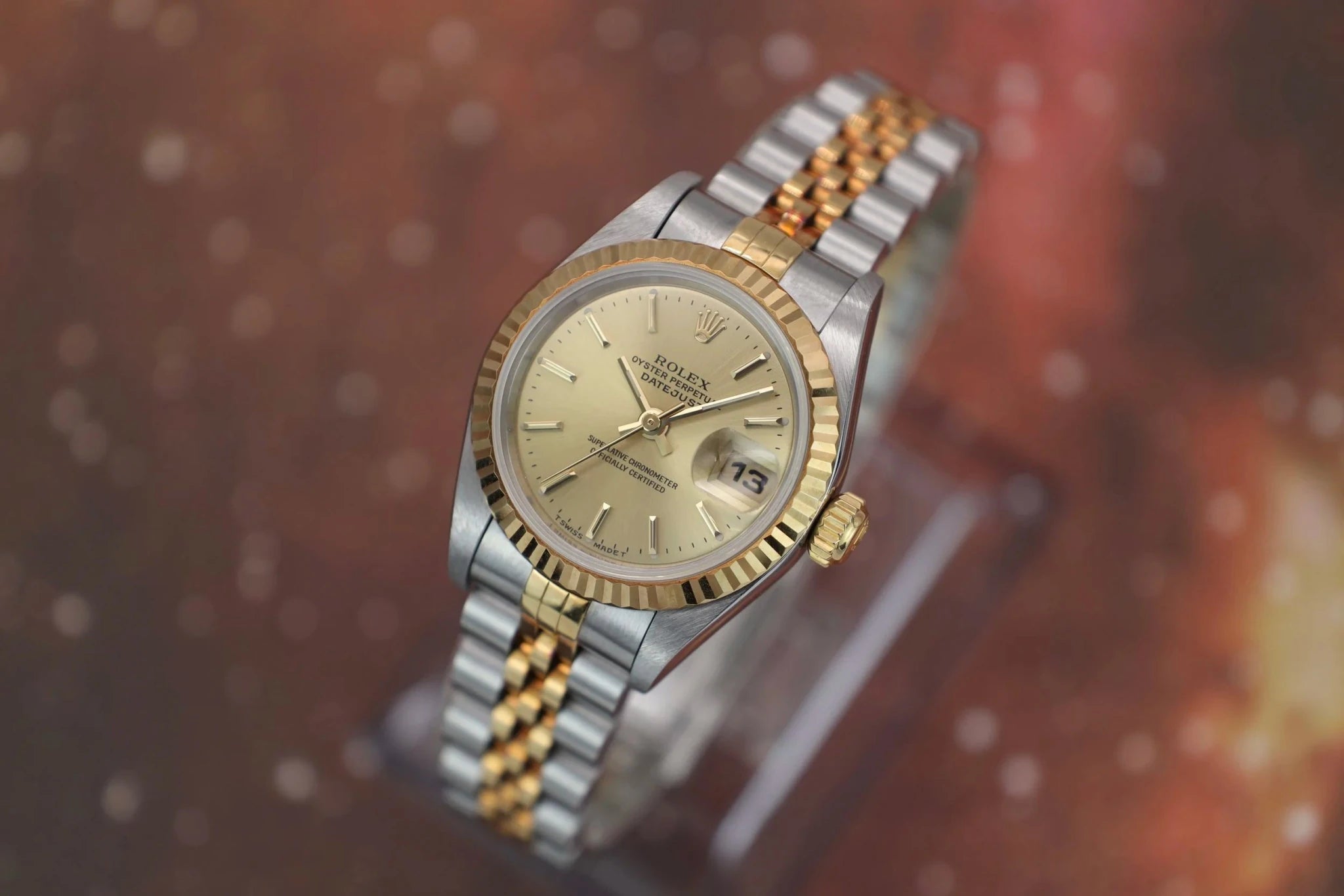 1998 Rolex Ladies Datejust Ref. 69173 | Champagne Dial | Papers - Sierra Time Co