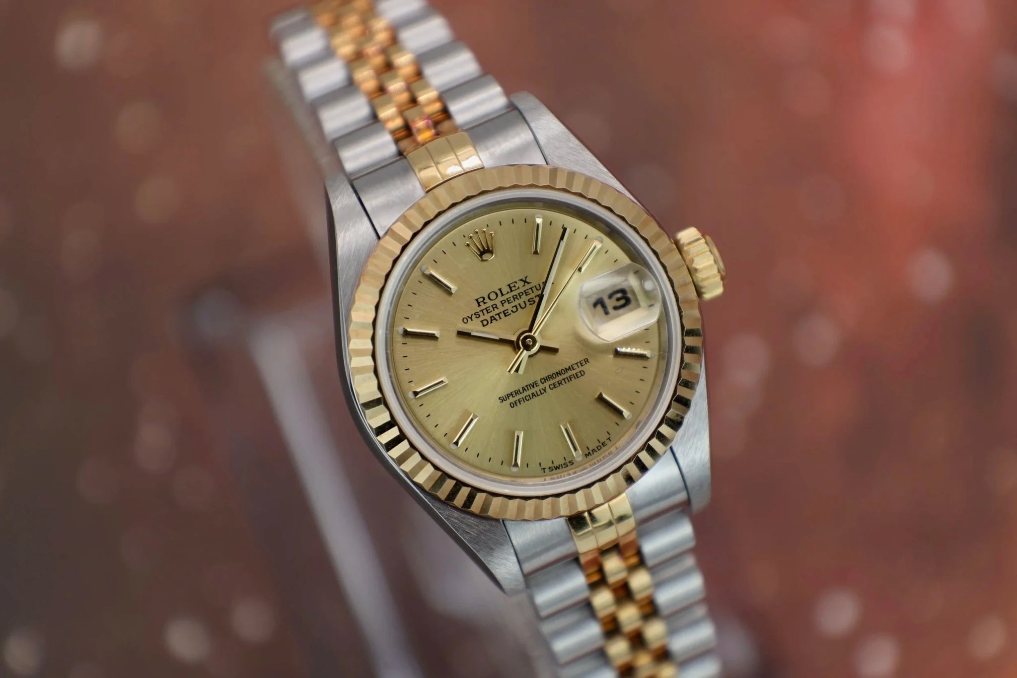 1998 Rolex Ladies Datejust Ref. 69173 | Champagne Dial | Papers - Sierra Time Co