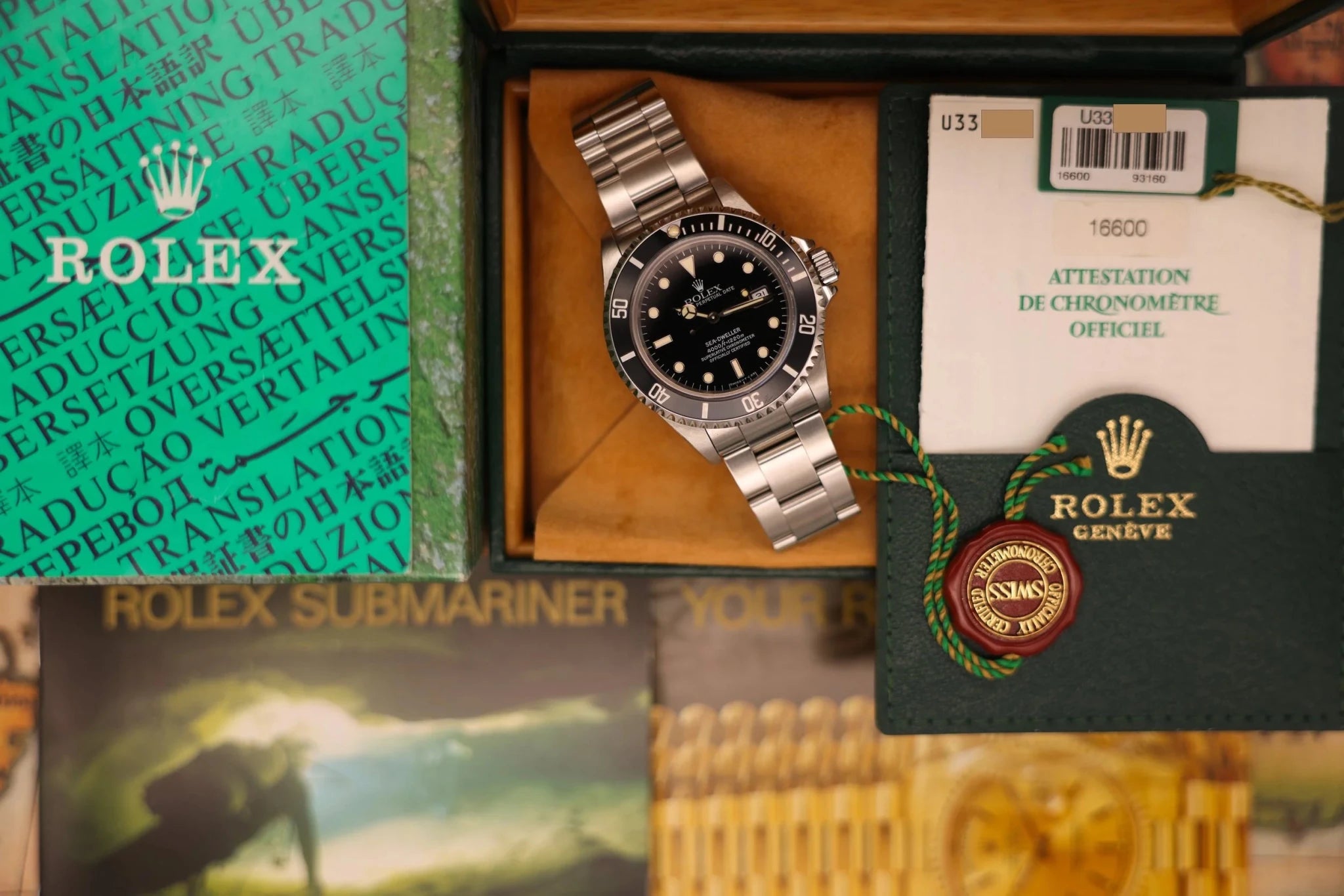 1998 Rolex Sea-Dweller Ref. 16600 | Creamy Patina | Full Set - Sierra Time Co
