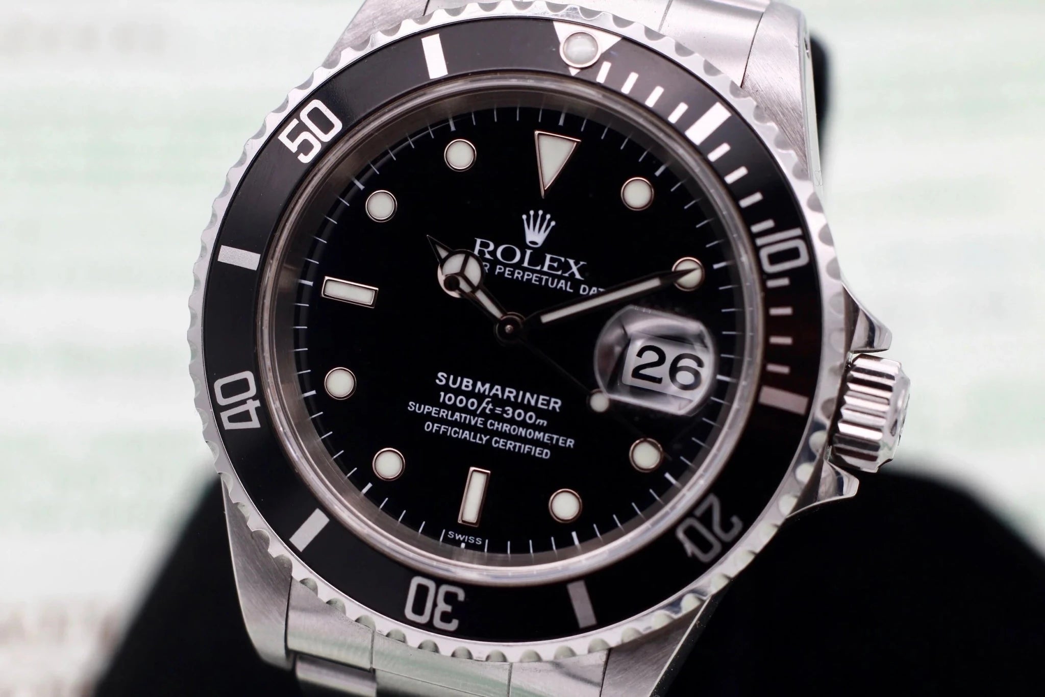 1998 Rolex Submariner Date Ref. 16610 Swiss Only Dial with Box and Papers - Sierra Time Co
