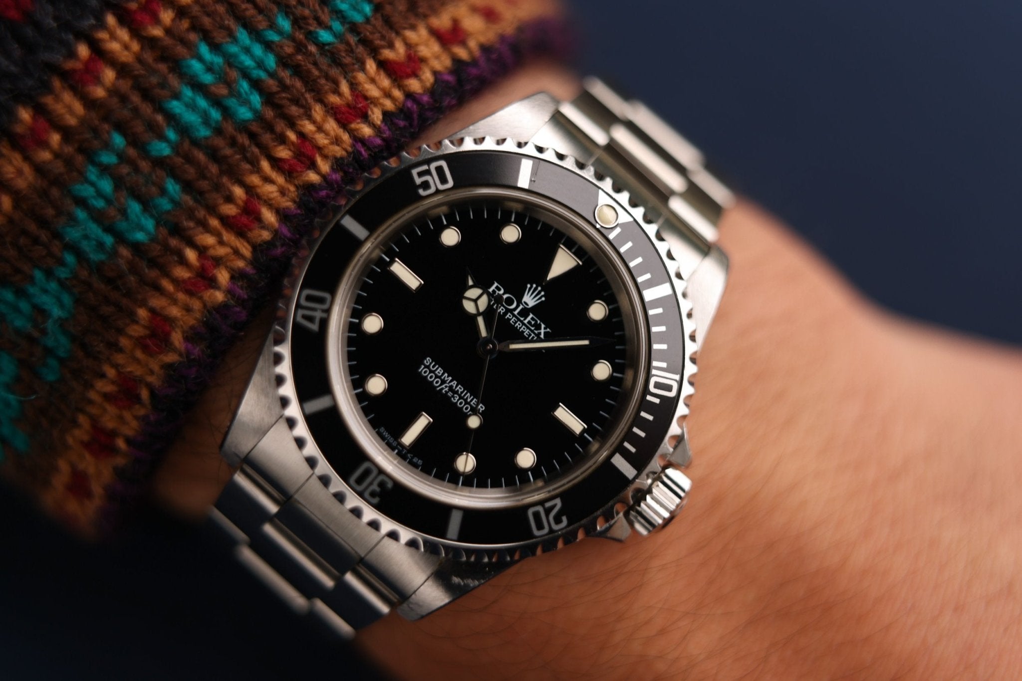 1998 Rolex Submariner Ref. 14060 | Creamy Patina | Full Set - Sierra Time Co