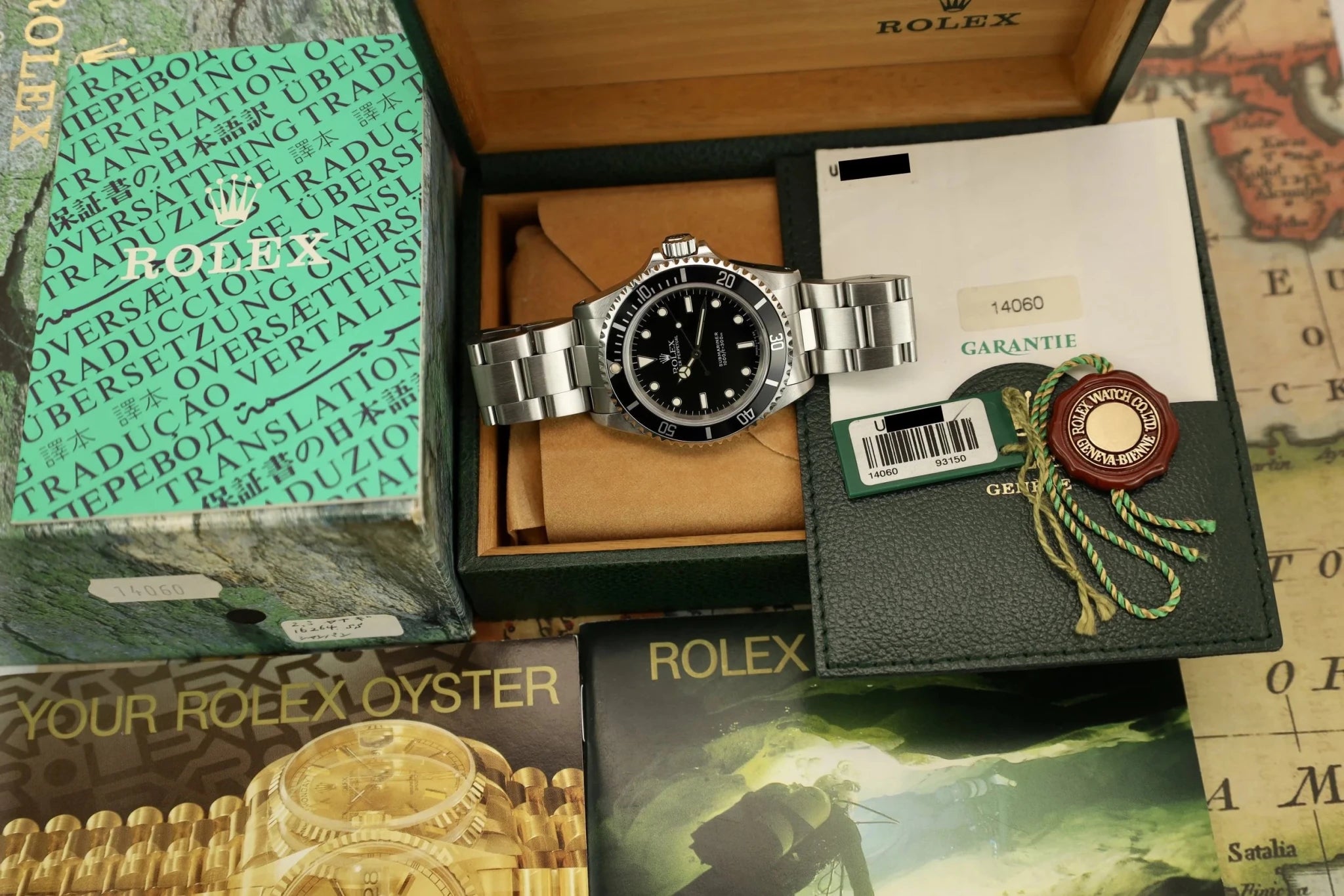 1998 Rolex Submariner Ref. 14060 | Creamy Tritium | Box and Papers - Sierra Time Co