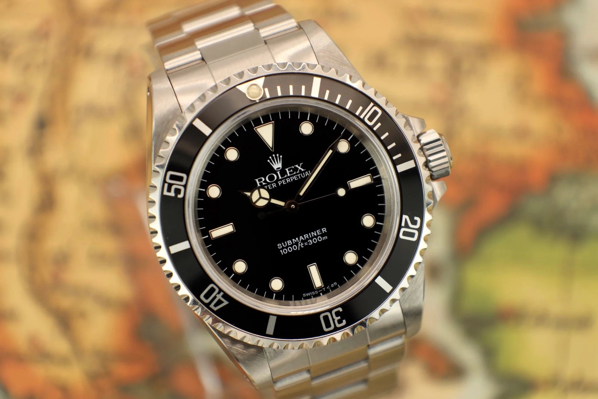 1998 Rolex Submariner Ref. 14060 | Creamy Tritium | Box and Papers - Sierra Time Co