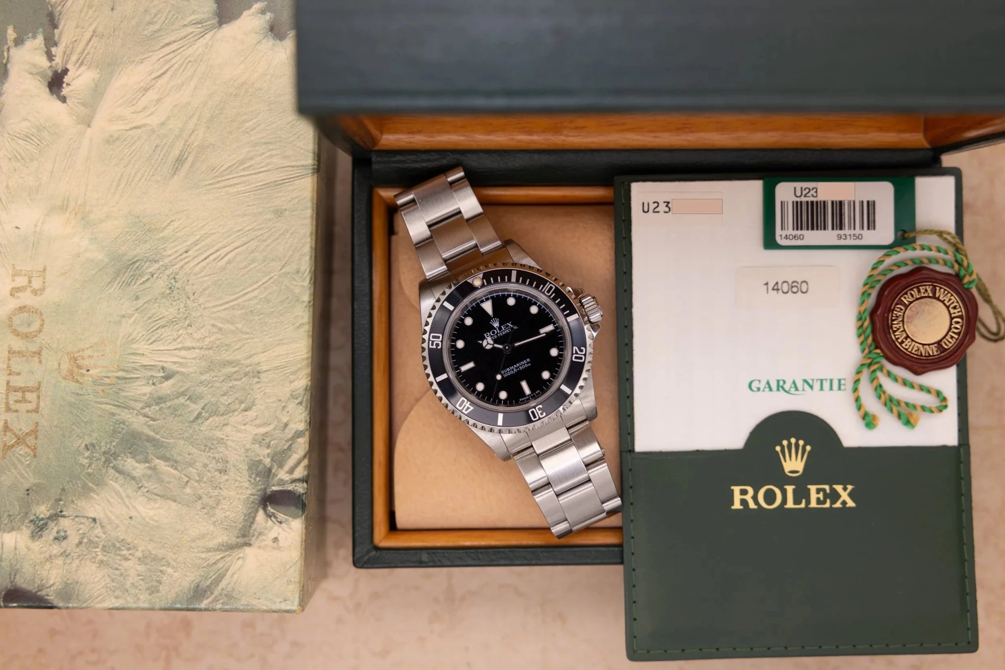 1998 Rolex Submariner Ref. 14060 | Creamy Tritium Dial | Box and Papers - Sierra Time Co