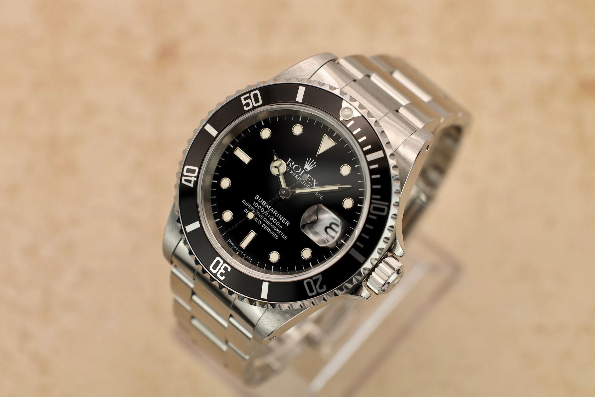 1998 Rolex Submariner Ref. 16610 | Creamy Tritium | Box and Papers - Sierra Time Co