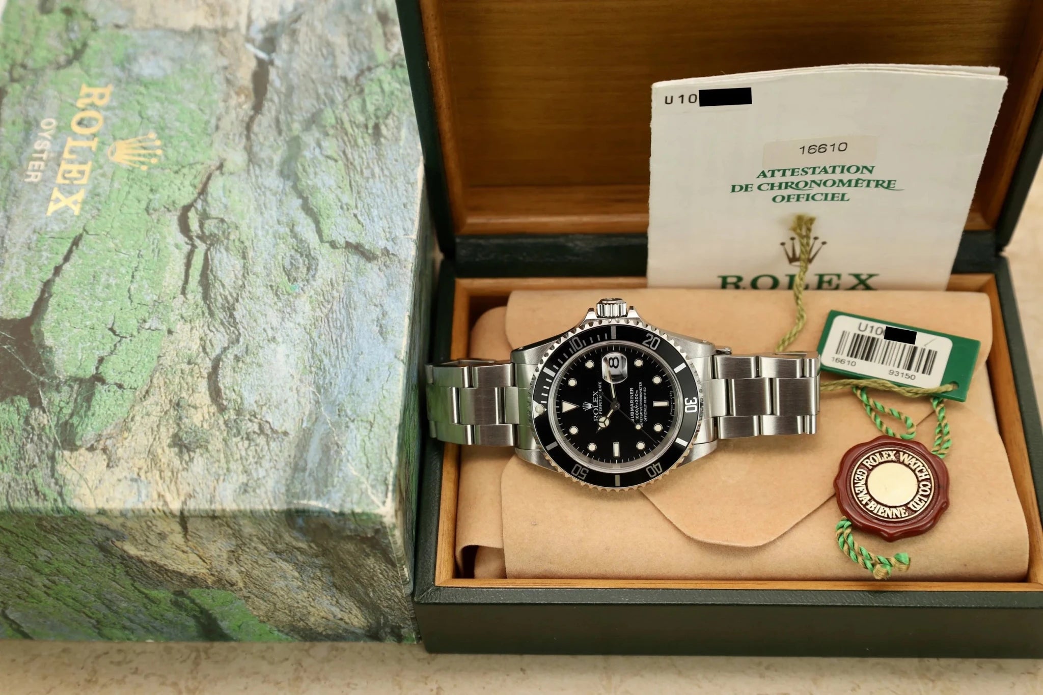 1998 Rolex Submariner Ref. 16610 | Creamy Tritium | Box and Papers - Sierra Time Co