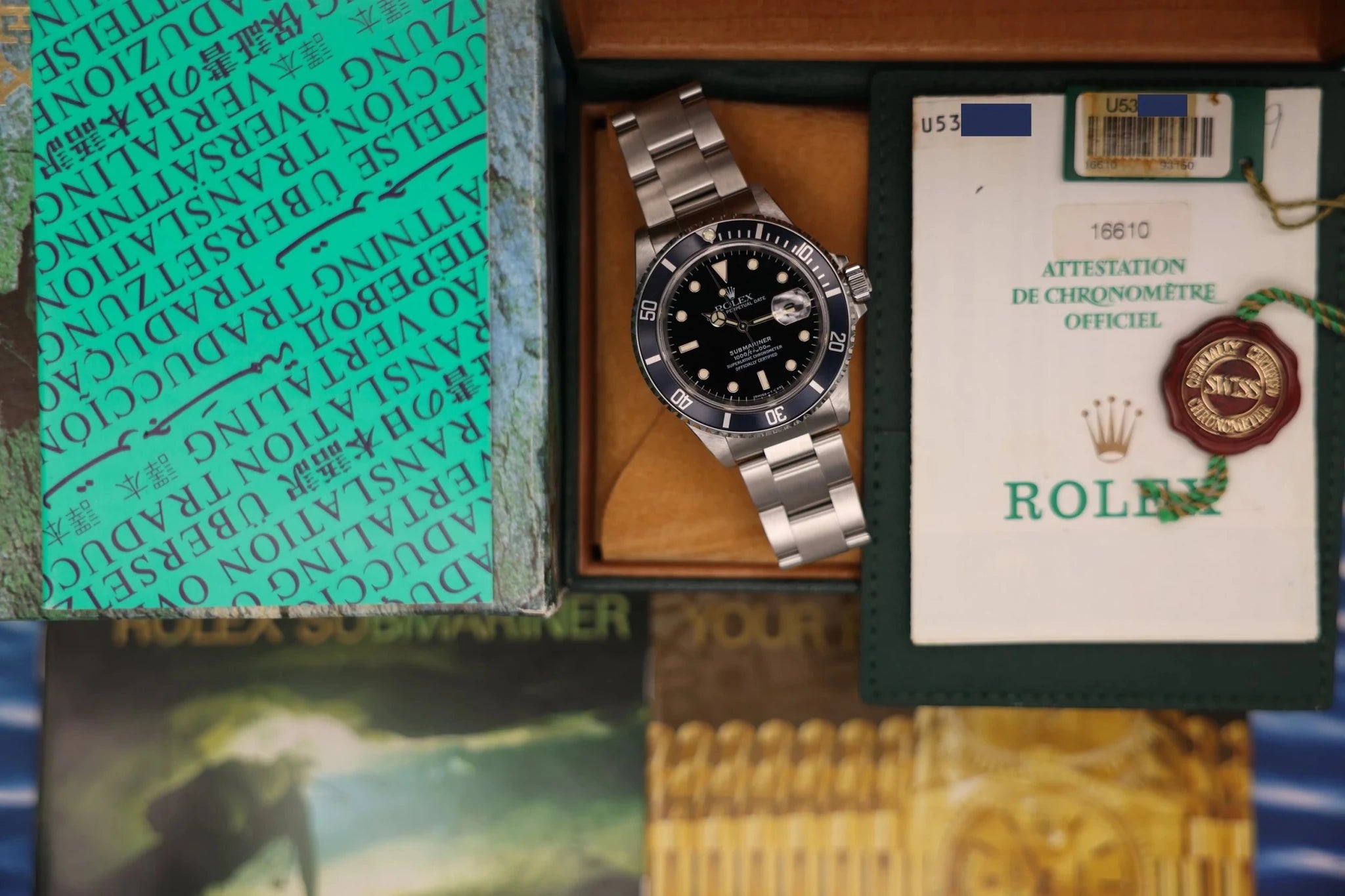 1998 Rolex Submariner Ref. 16610 | Midnight Blue | Creamy Tritium | Full Set - Sierra Time Co