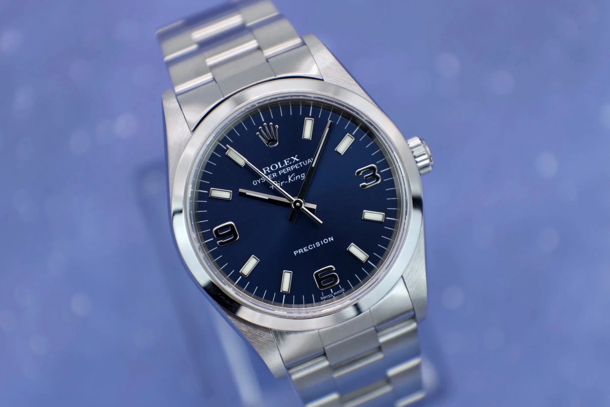 1999 Rolex Air-King Ref. 14000 | 3,6,9 Blue Dial - Sierra Time Co