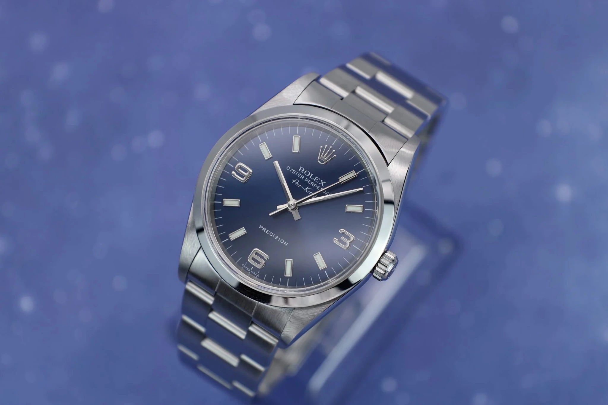 1999 Rolex Air-King Ref. 14000 | 3,6,9 Blue Dial - Sierra Time Co