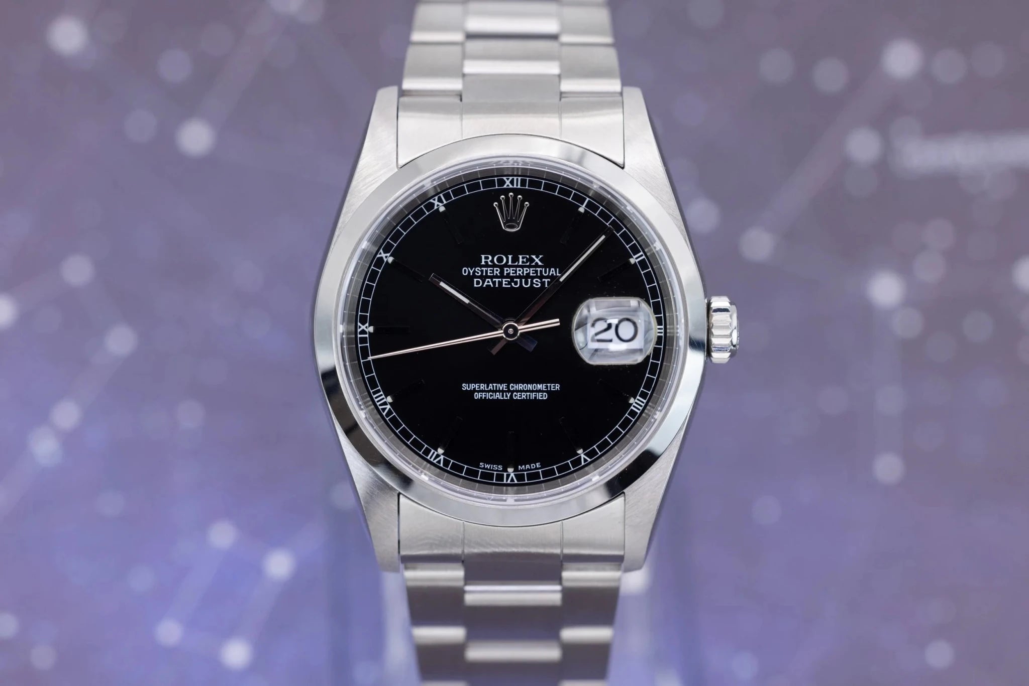 1999 Rolex Datejust Ref. 16200 | Black Dial - Sierra Time Co