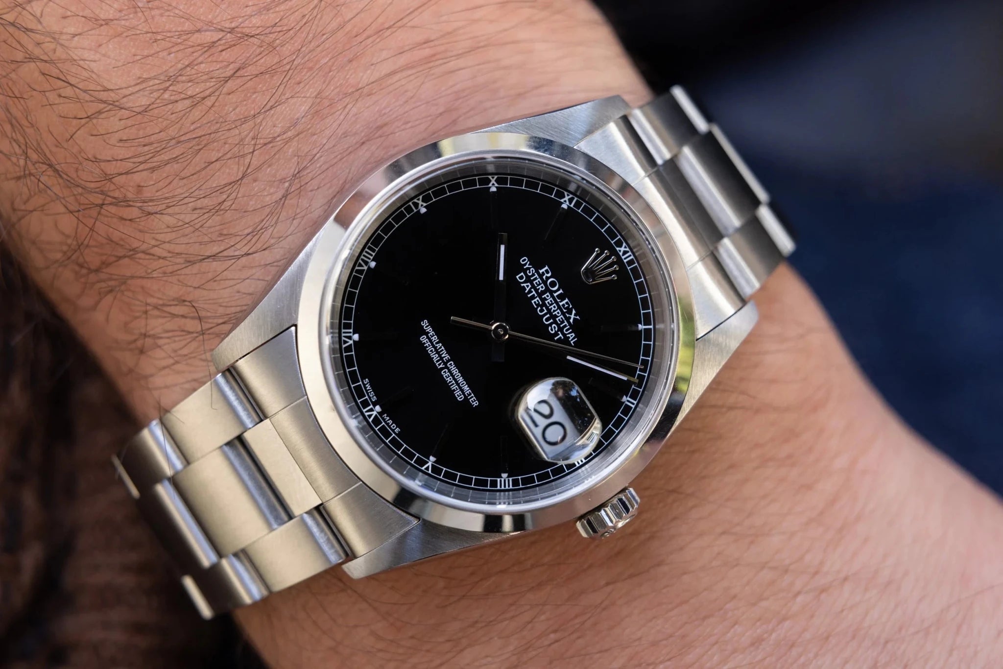 1999 Rolex Datejust Ref. 16200 | Black Dial - Sierra Time Co