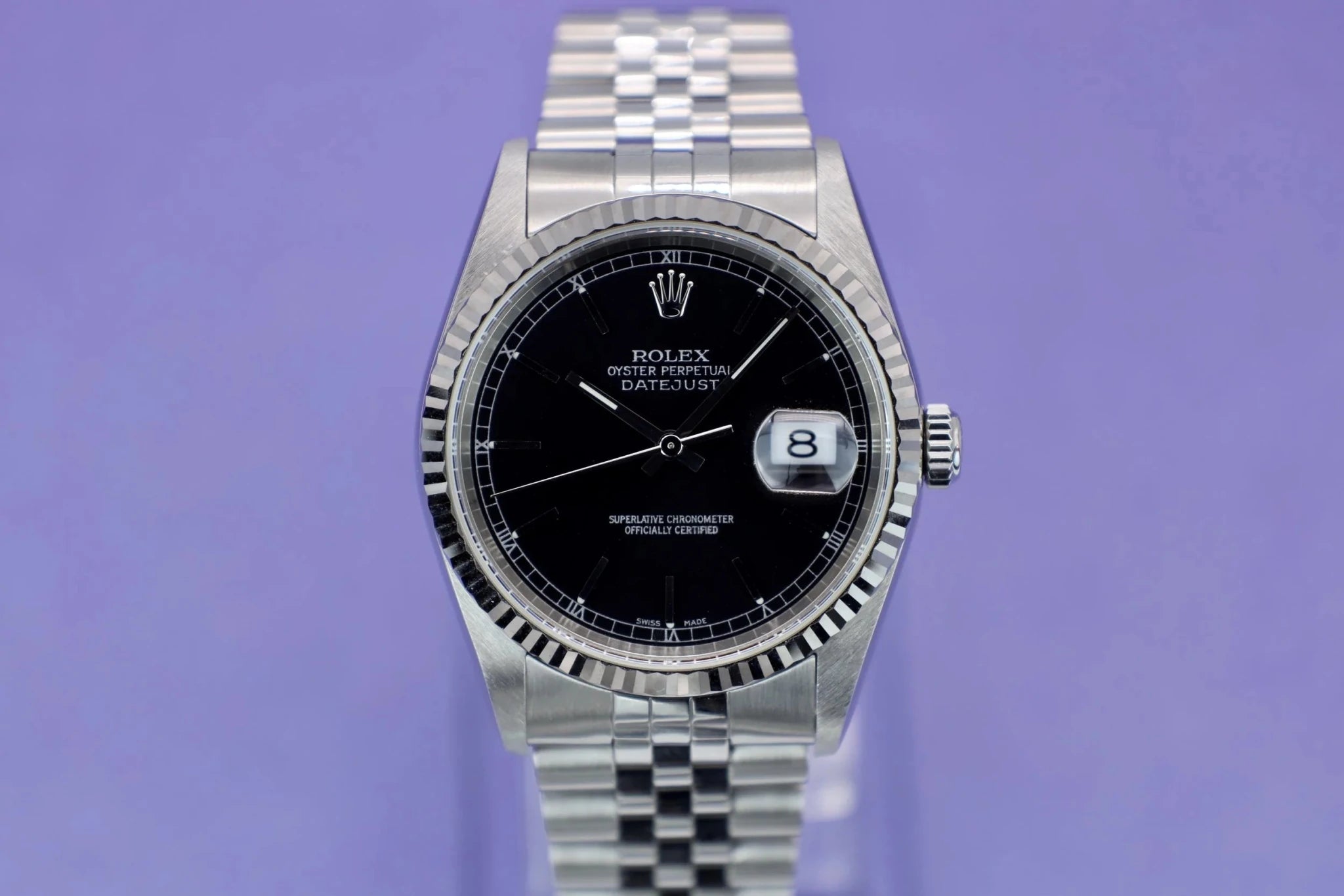 1999 Rolex Datejust Ref. 16234 Black Dial | Box and Papers - Sierra Time Co