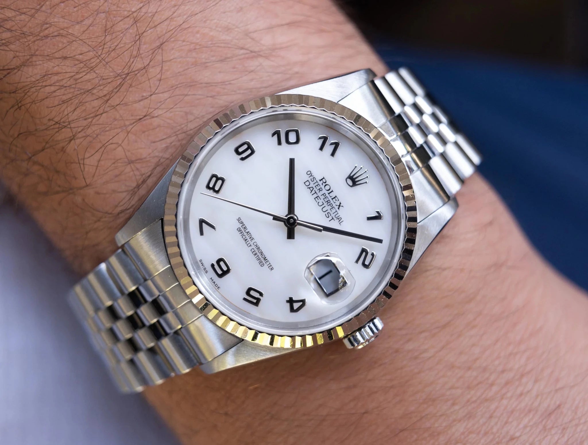 1999 Rolex Datejust Ref. 16234 | Mother of Pearl Dial - Sierra Time Co