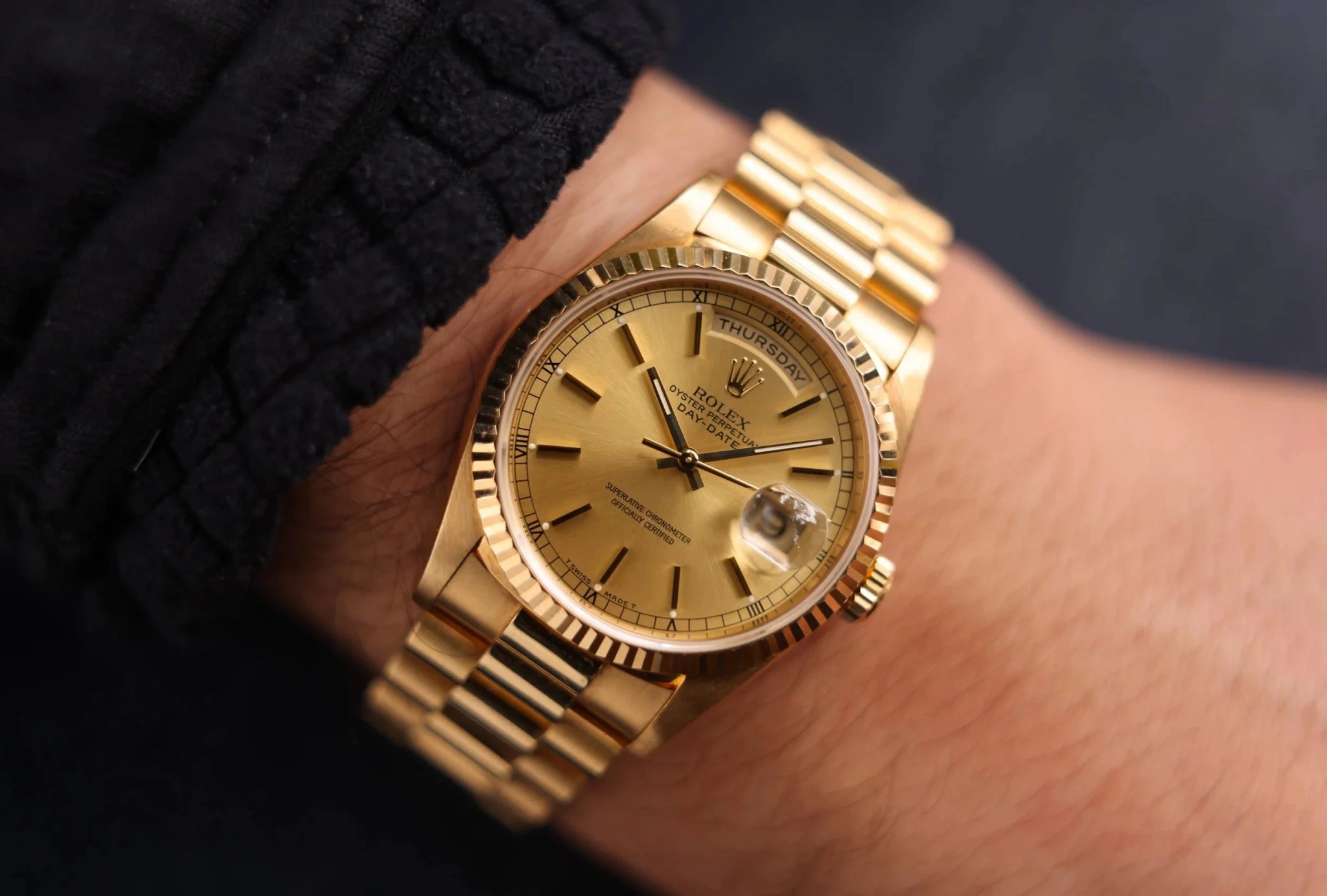 1999 Rolex Day-Date Ref. 18238 | Mint Condition | Box and Papers - Sierra Time Co