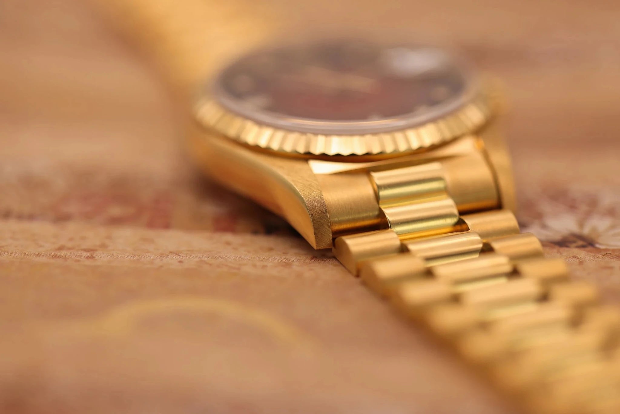 1999 Rolex Day-Date Ref. 18238 | Red Vignette Diamond Dial | Mint Condition - Sierra Time Co