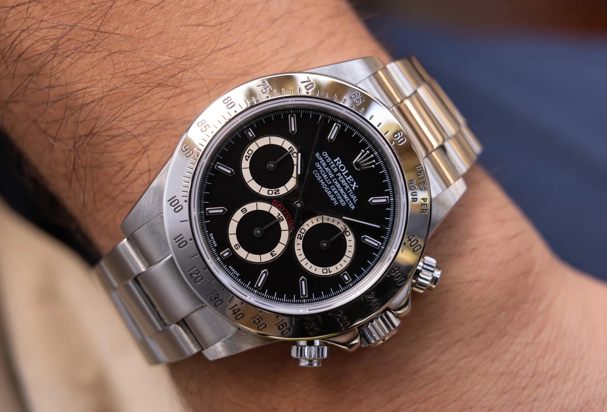 1999 Rolex Daytona Ref. 16520 | Black Dial | Box and Papers - Sierra Time Co