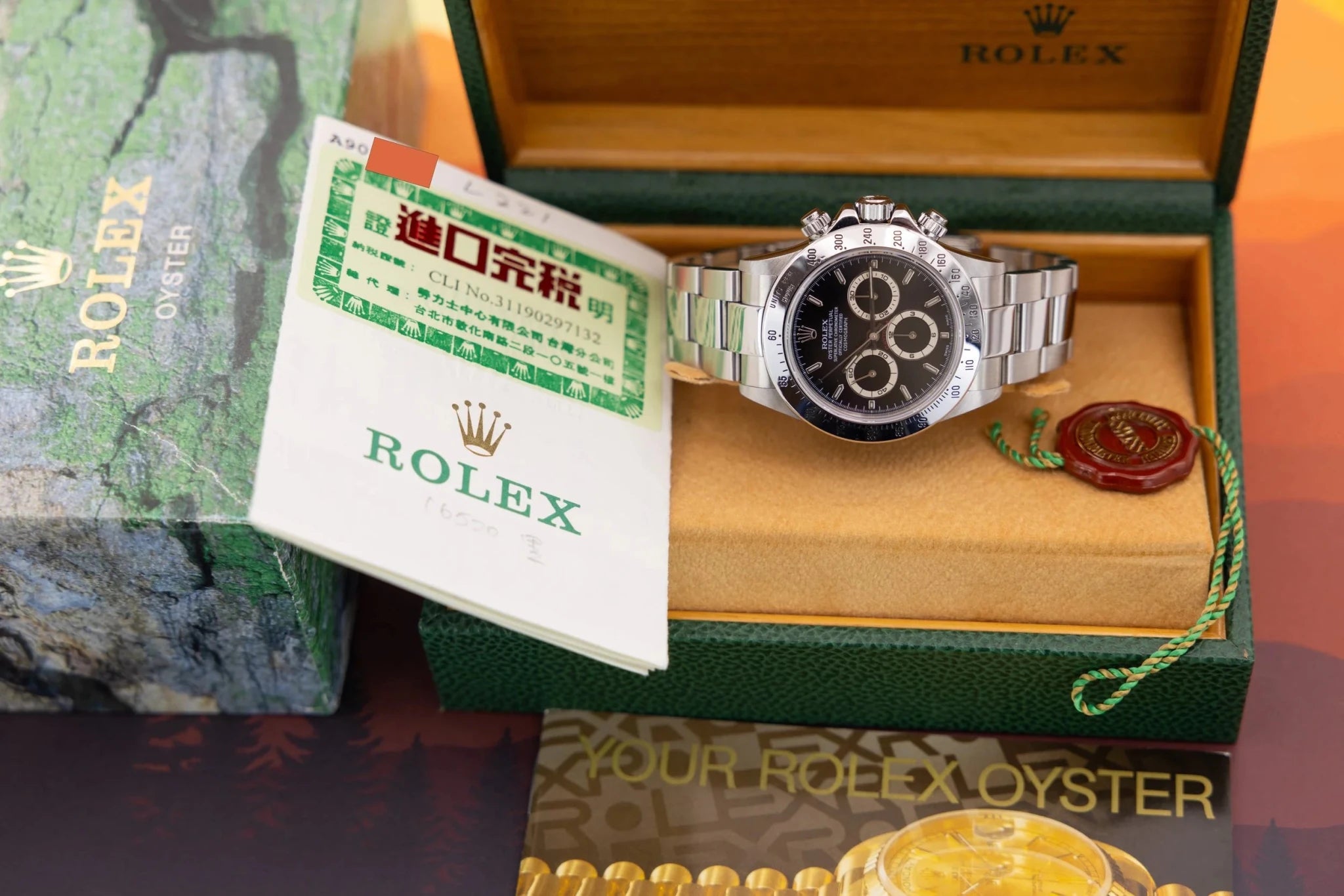 1999 Rolex Daytona Ref. 16520 | Black Dial | Box and Papers - Sierra Time Co