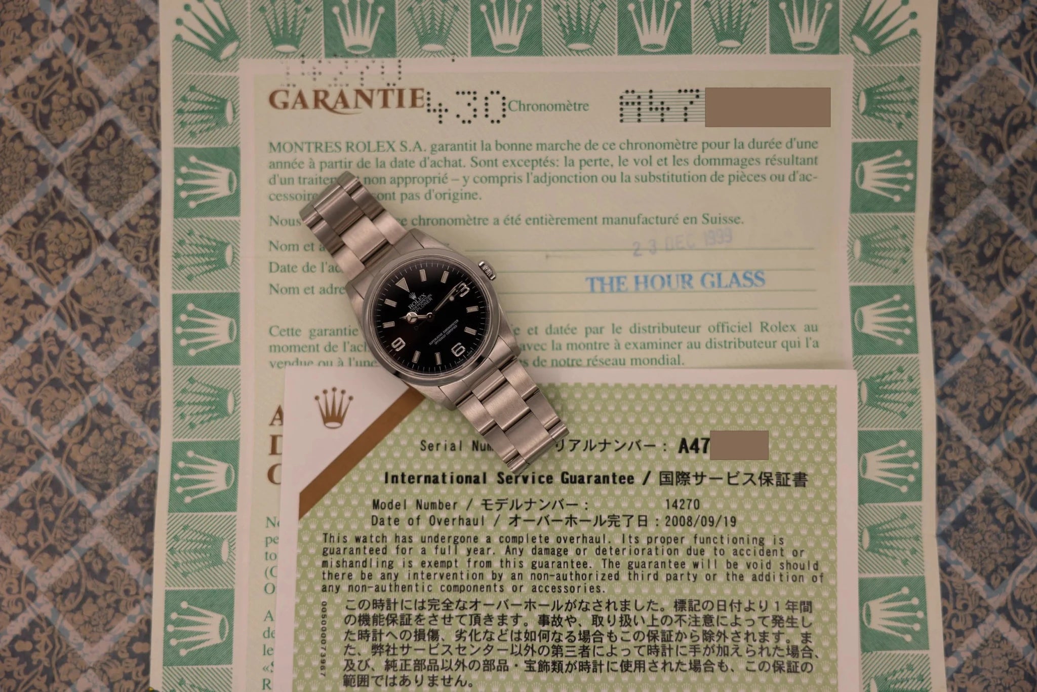 1999 Rolex Explorer I Ref. 14270 | Papers - Sierra Time Co