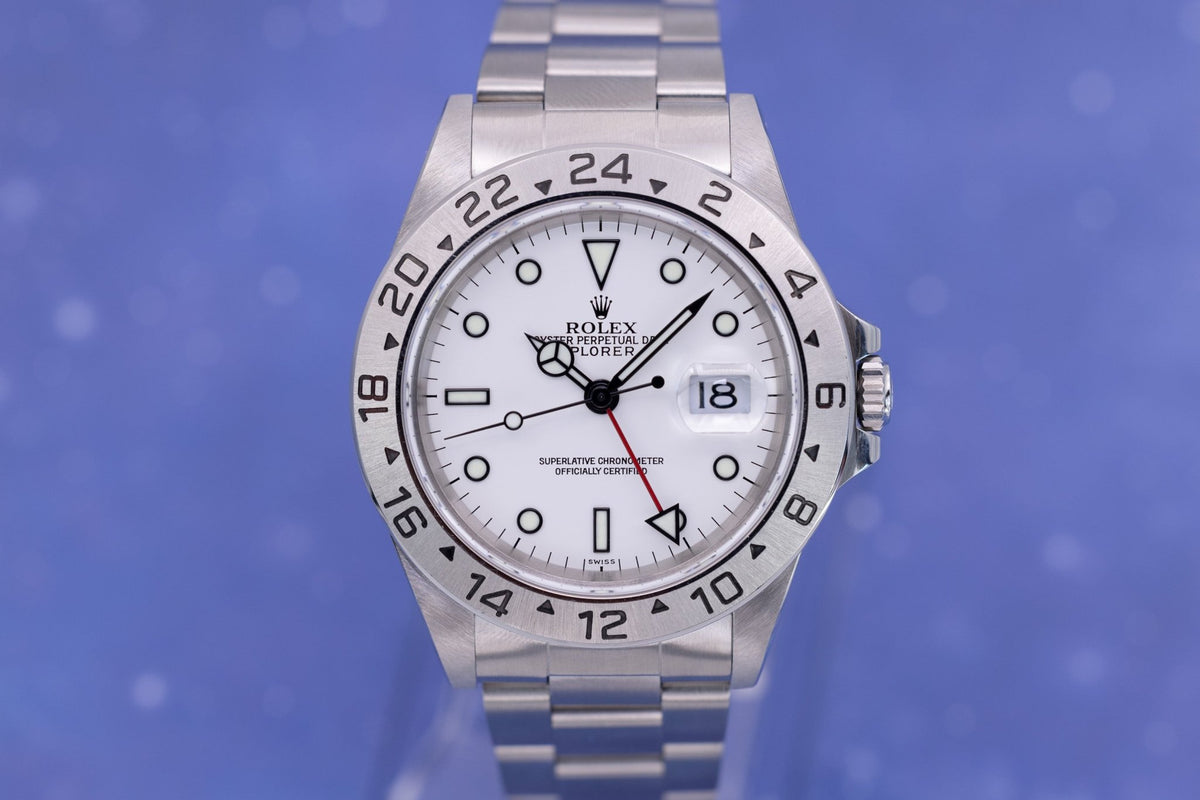 1999 Rolex Explorer I Ref. 16570 Polar | Swiss Only | Box and Papers - Sierra Time Co