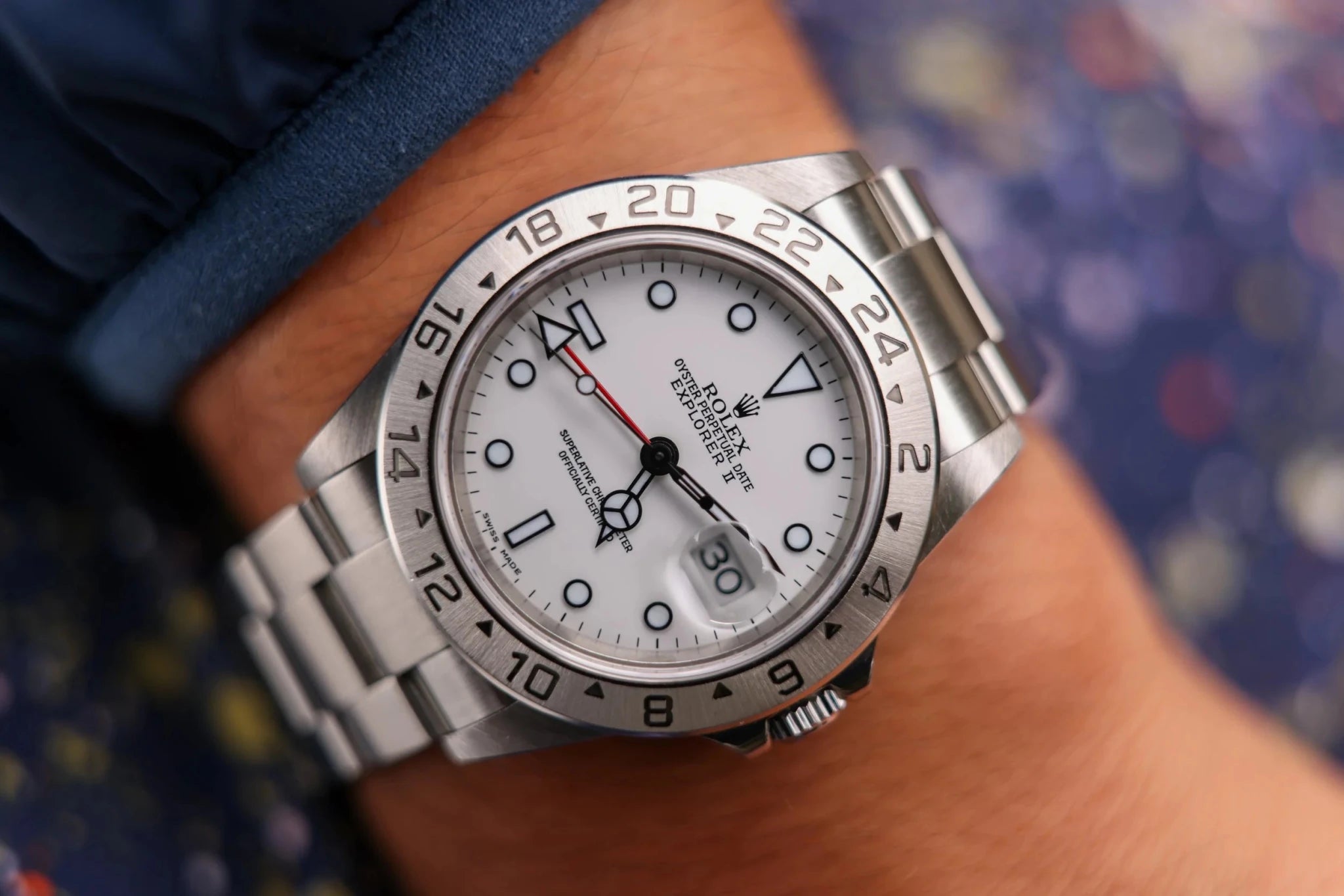 1999 Rolex Explorer II Ref. 16570 Polar | Service Papers - Sierra Time Co