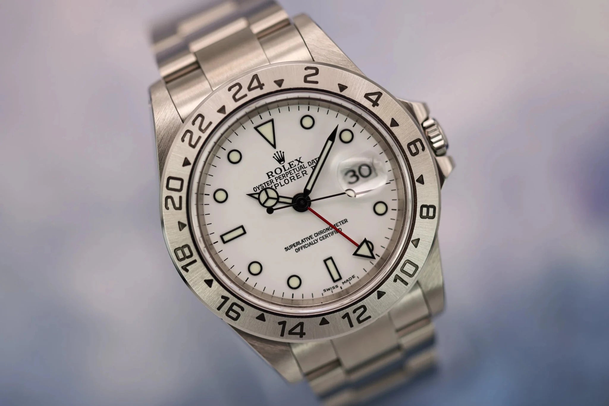 1999 Rolex Explorer II Ref. 16570 Polar | Service Papers - Sierra Time Co