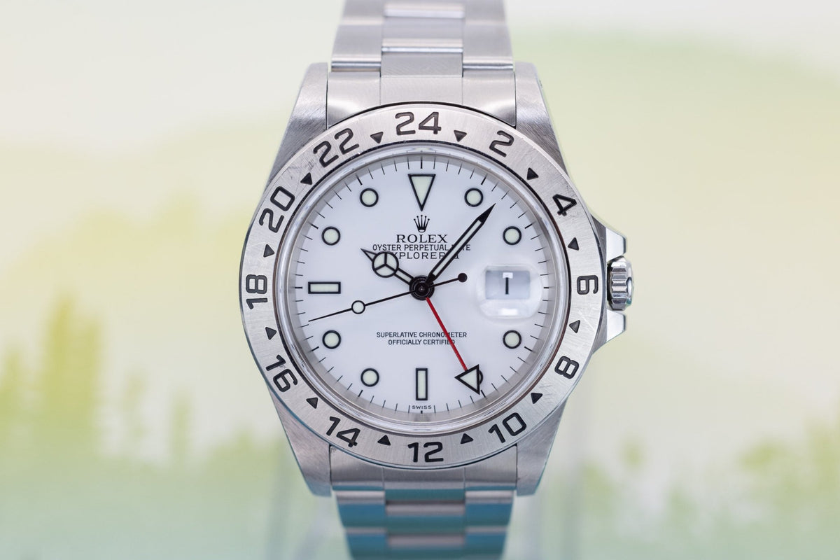 1999 Rolex Explorer II Ref. 16570 Polar | Swiss Only | Box and Papers - Sierra Time Co