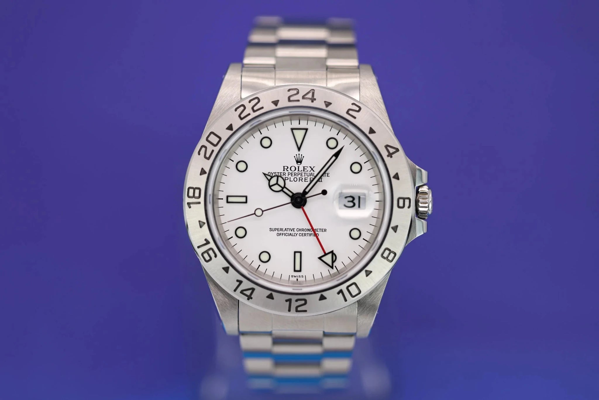 1999 Rolex Explorer II Ref. 16570 Polar | Swiss Only Dial - Sierra Time Co