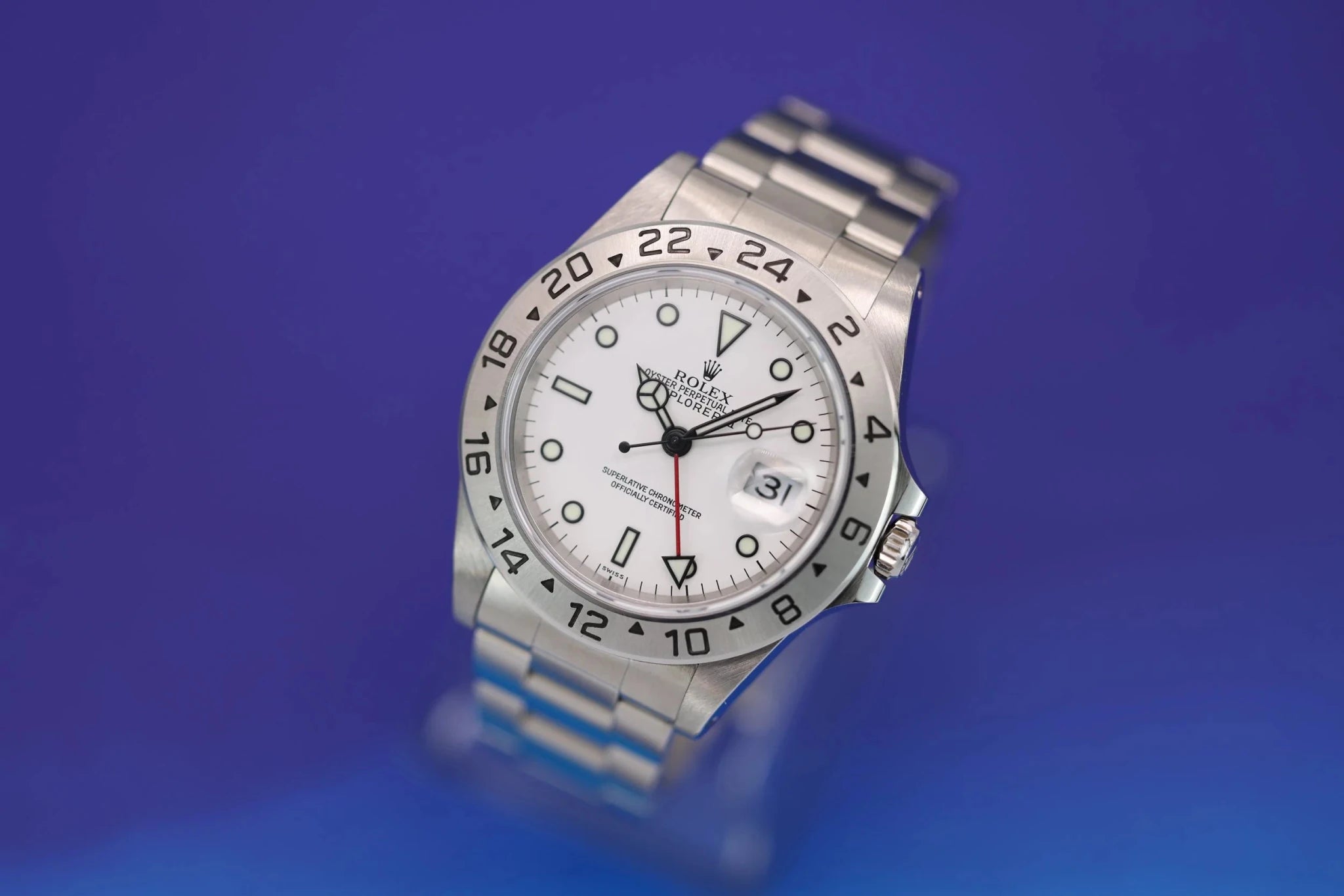 1999 Rolex Explorer II Ref. 16570 Polar | Swiss Only Dial - Sierra Time Co