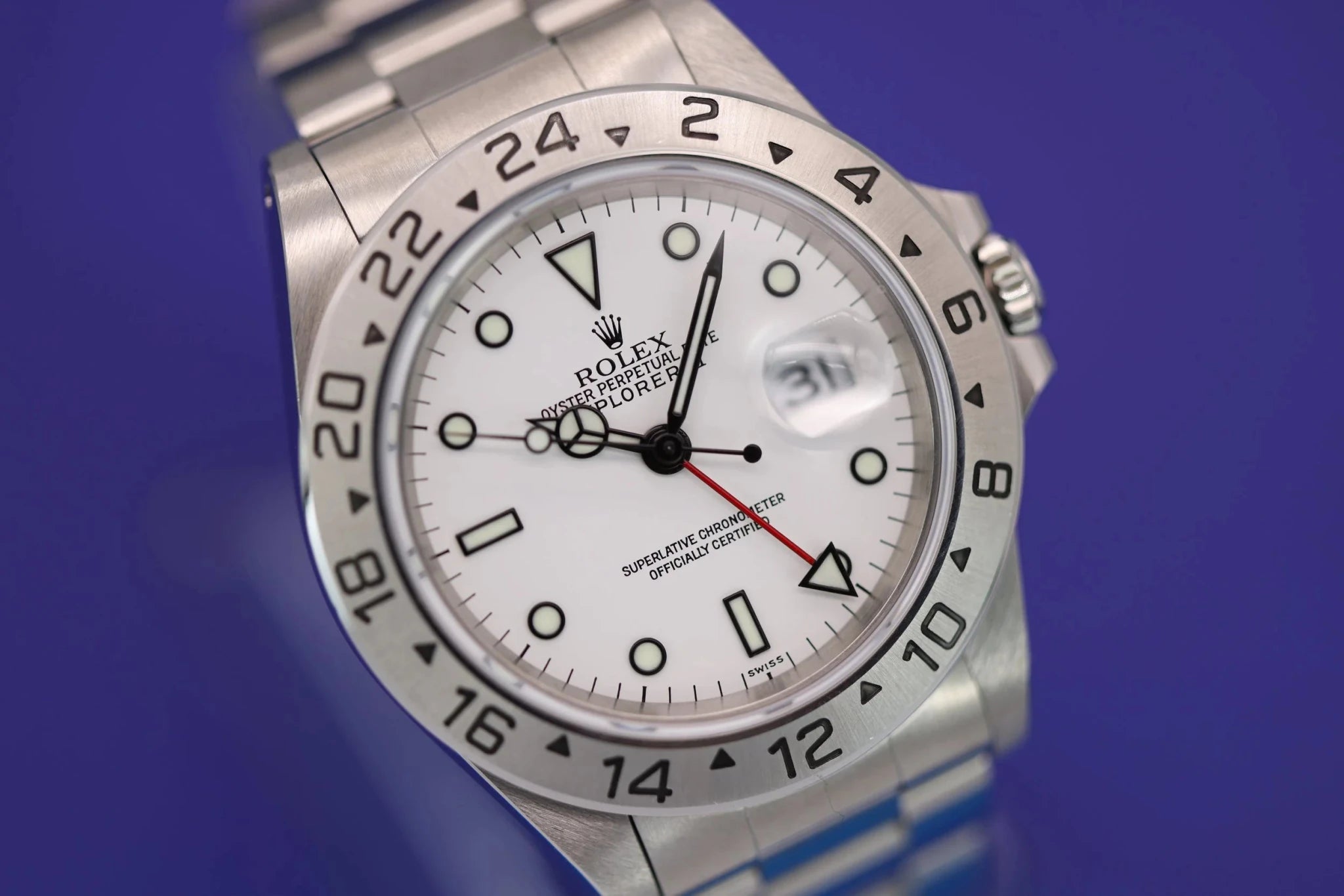 1999 Rolex Explorer II Ref. 16570 Polar | Swiss Only Dial - Sierra Time Co