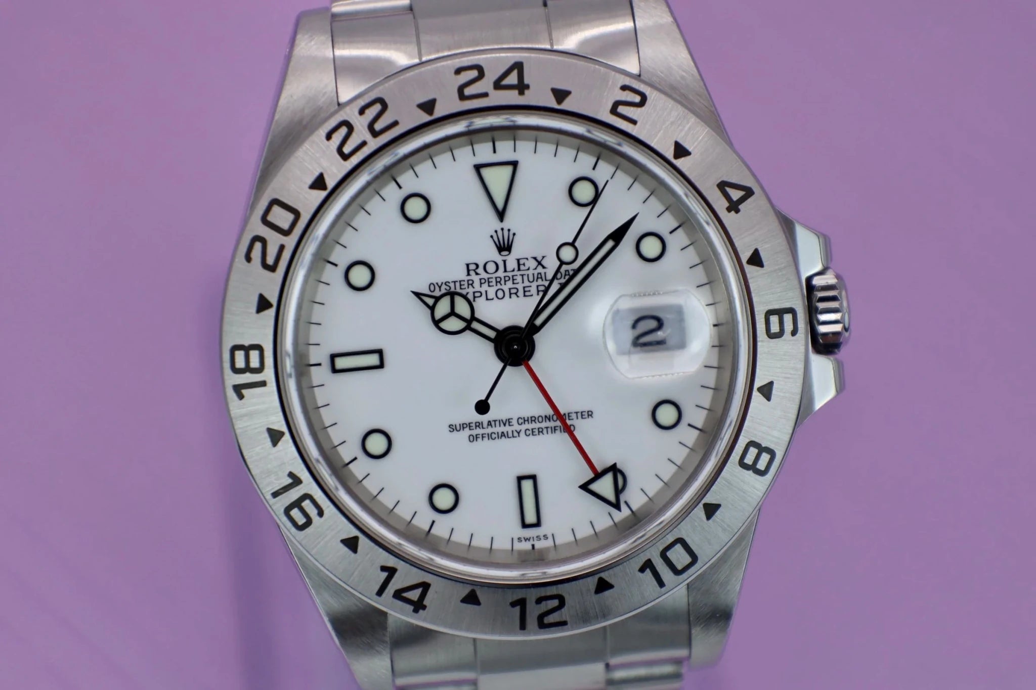1999 Rolex Explorer II Ref. 16570 Polar | Unpolished | Papers - Sierra Time Co