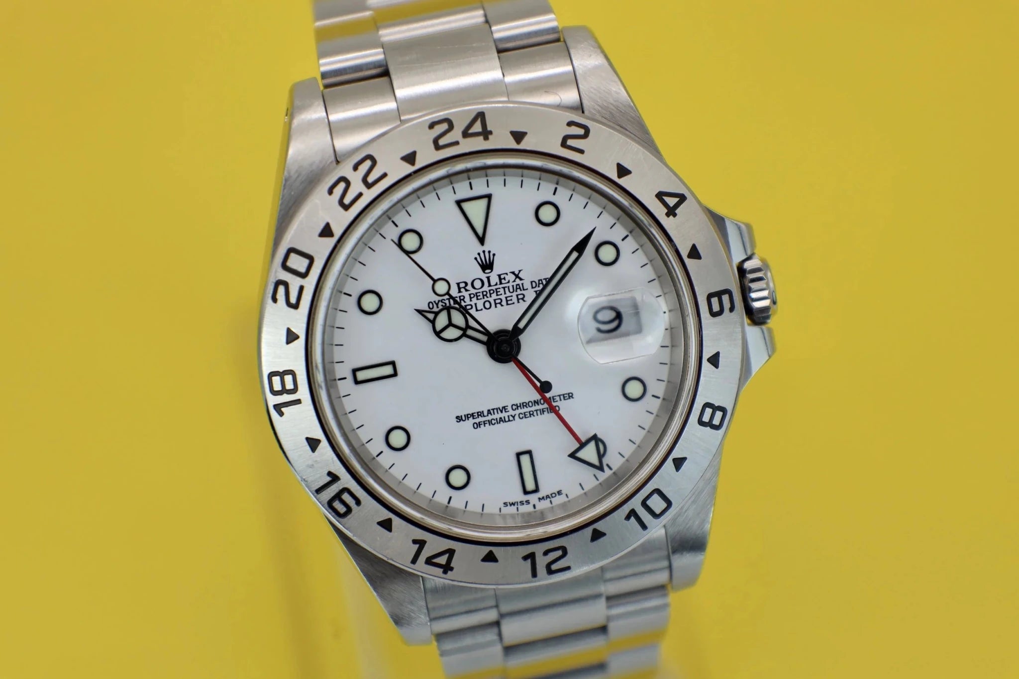 1999 Rolex Explorer II Ref. 16570 Polar | Unpolished | Papers and Tag - Sierra Time Co