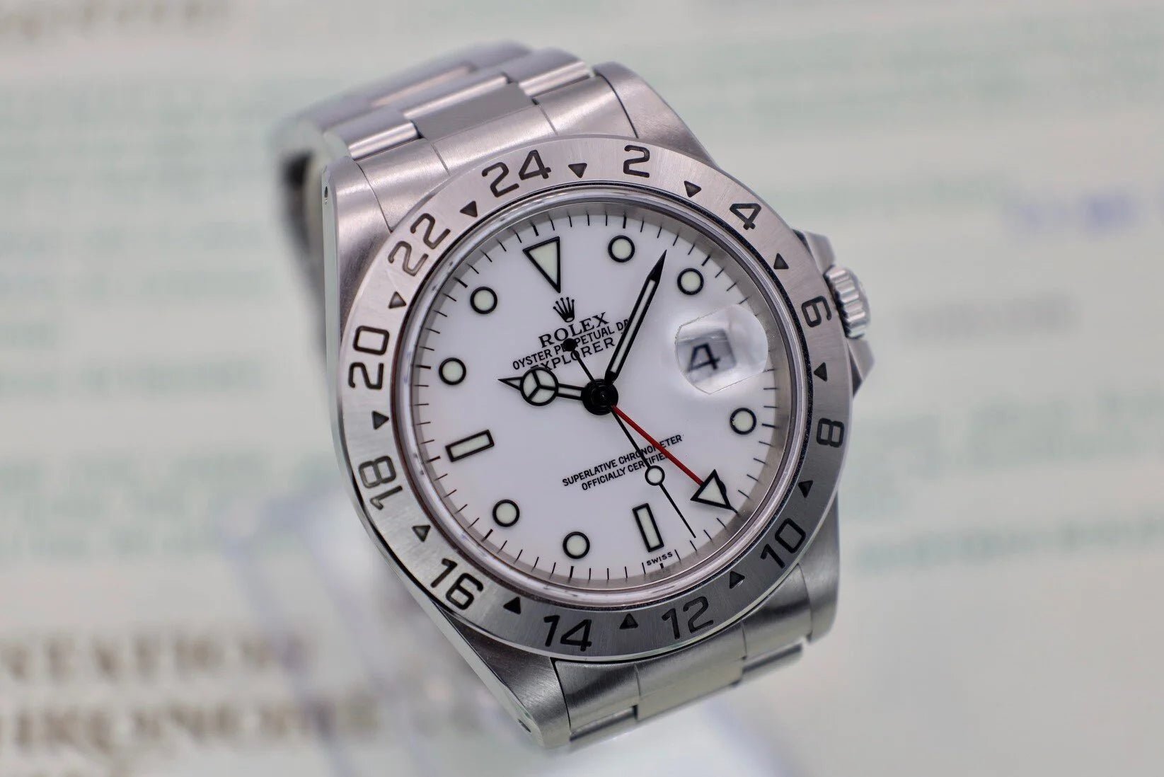 1999 Rolex Explorer ll Ref. 16570 Polar | Box and Papers - Sierra Time Co