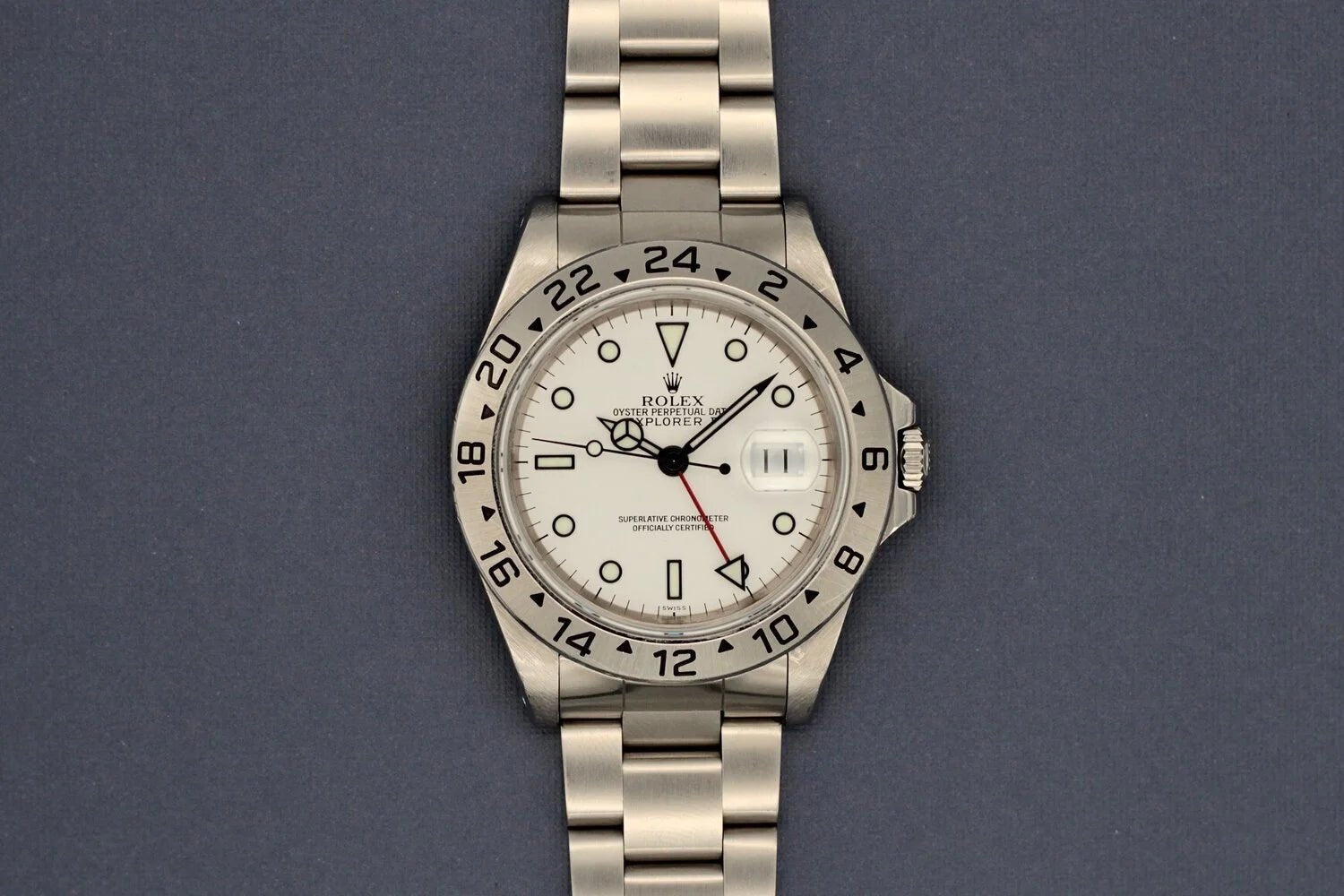 1999 Rolex Explorer ll Ref. 16570 Swiss Only Polar Dial - Sierra Time Co
