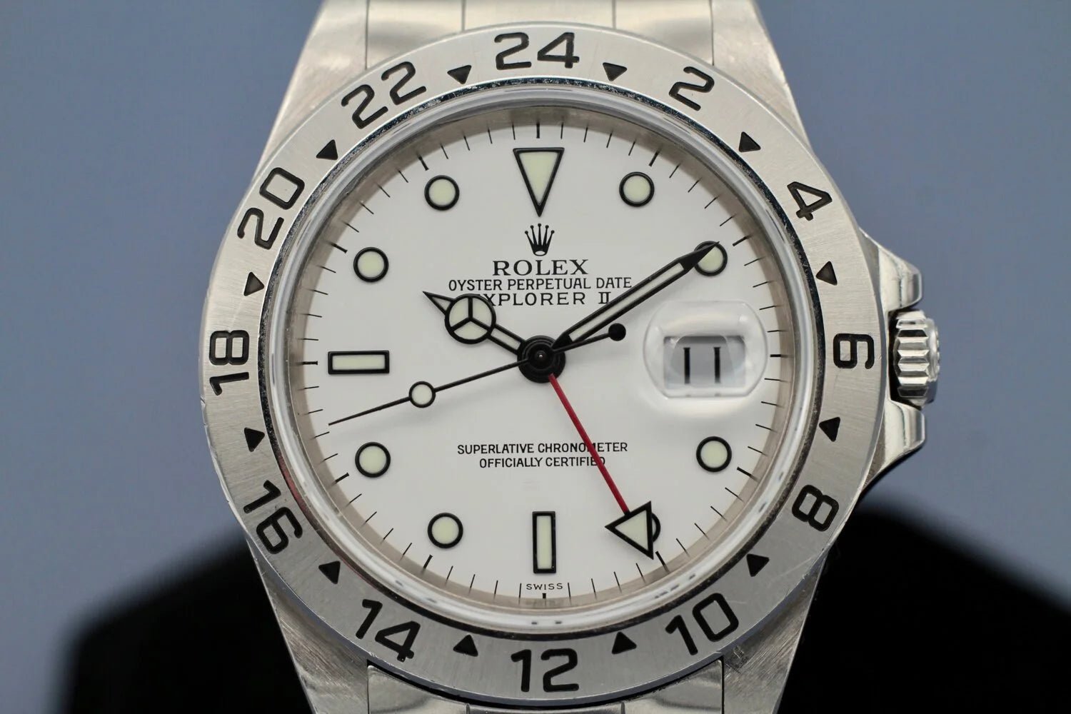 1999 Rolex Explorer ll Ref. 16570 Swiss Only Polar Dial - Sierra Time Co